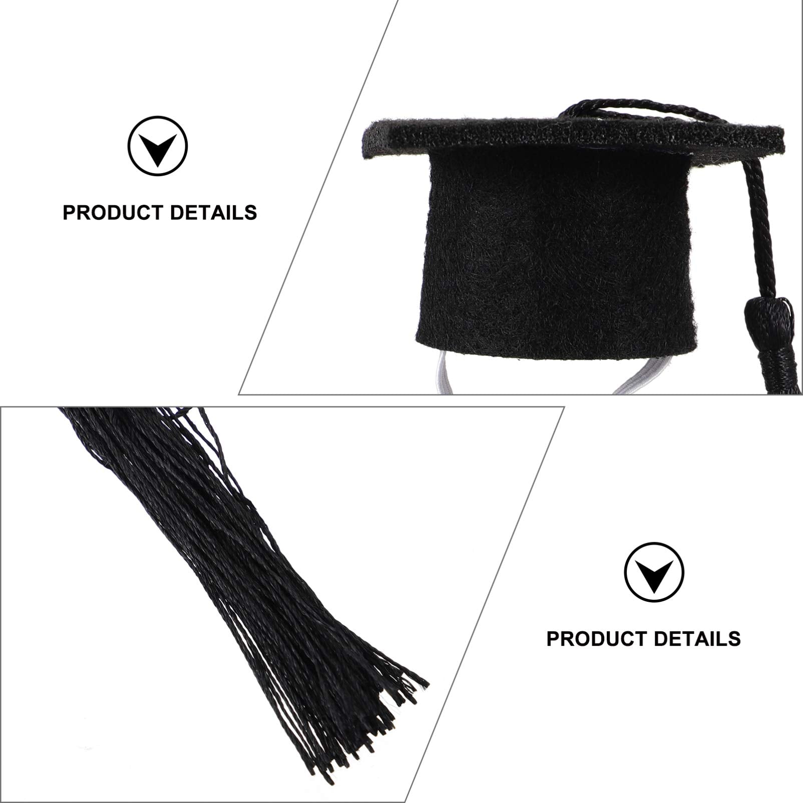 KESYOO 4Pcs Dog Graduation Cap Mini Graduation Cap for Crafts Small Graduation Caps for Decoration Pet Graduation Caps for Holid