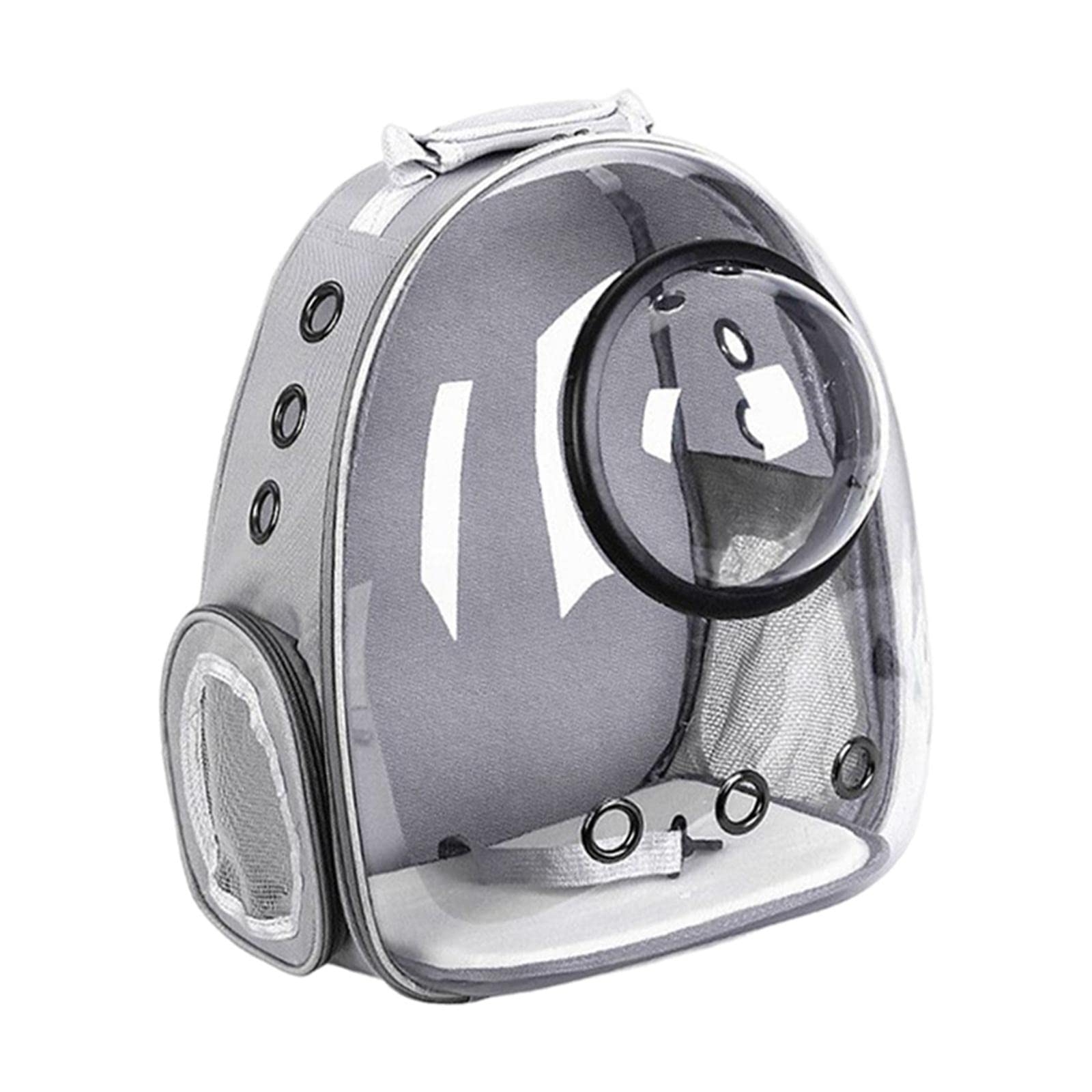 MYADDICTION Pet Backpack Transparent Carrying Travel Bag for Outdoor Use Travel Camping Gray
