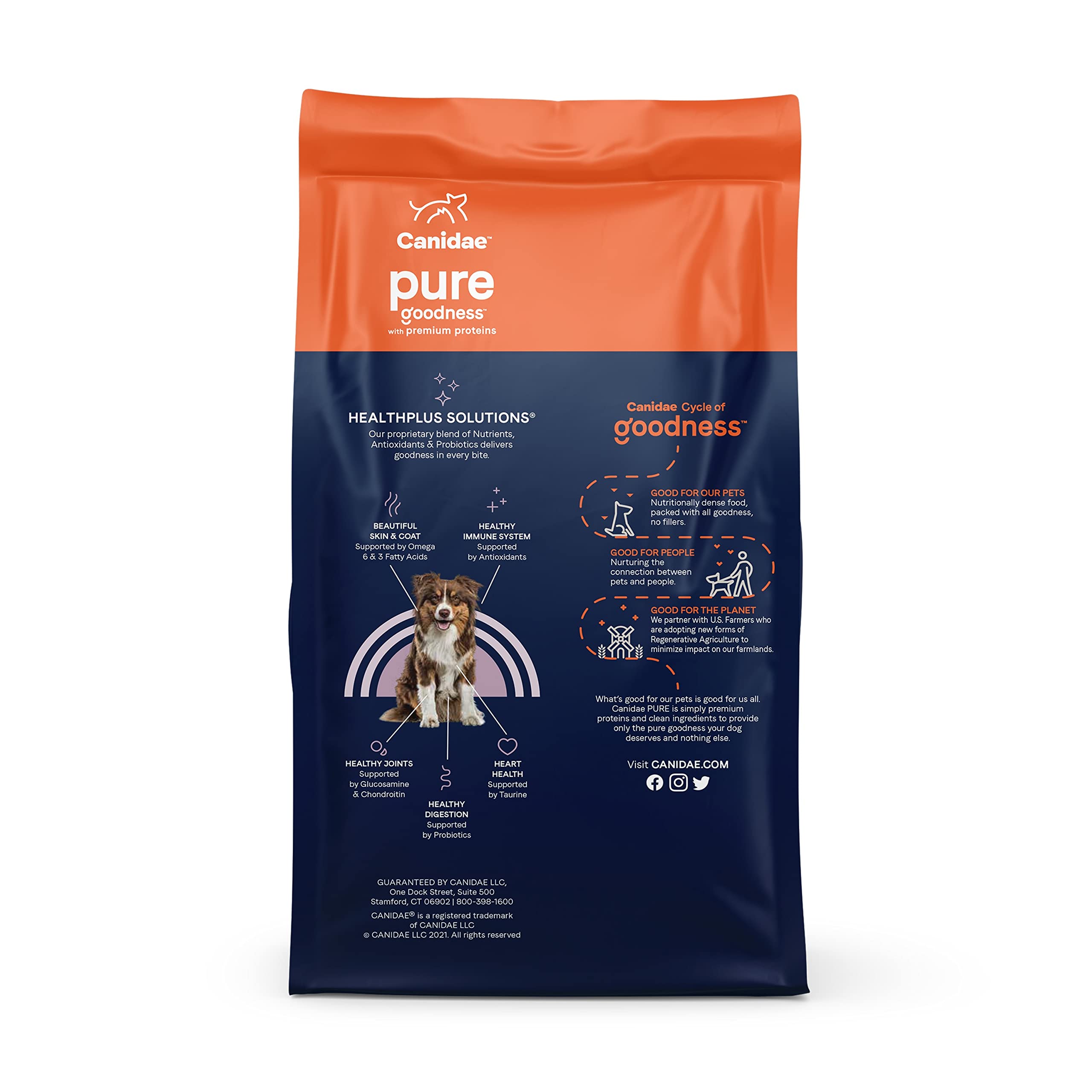 Canidae Pure Limited Ingredient Premium Adult Dry Dog Food, Real Bison, Lentil & Carrot Recipe, 4 lbs, Grain Free