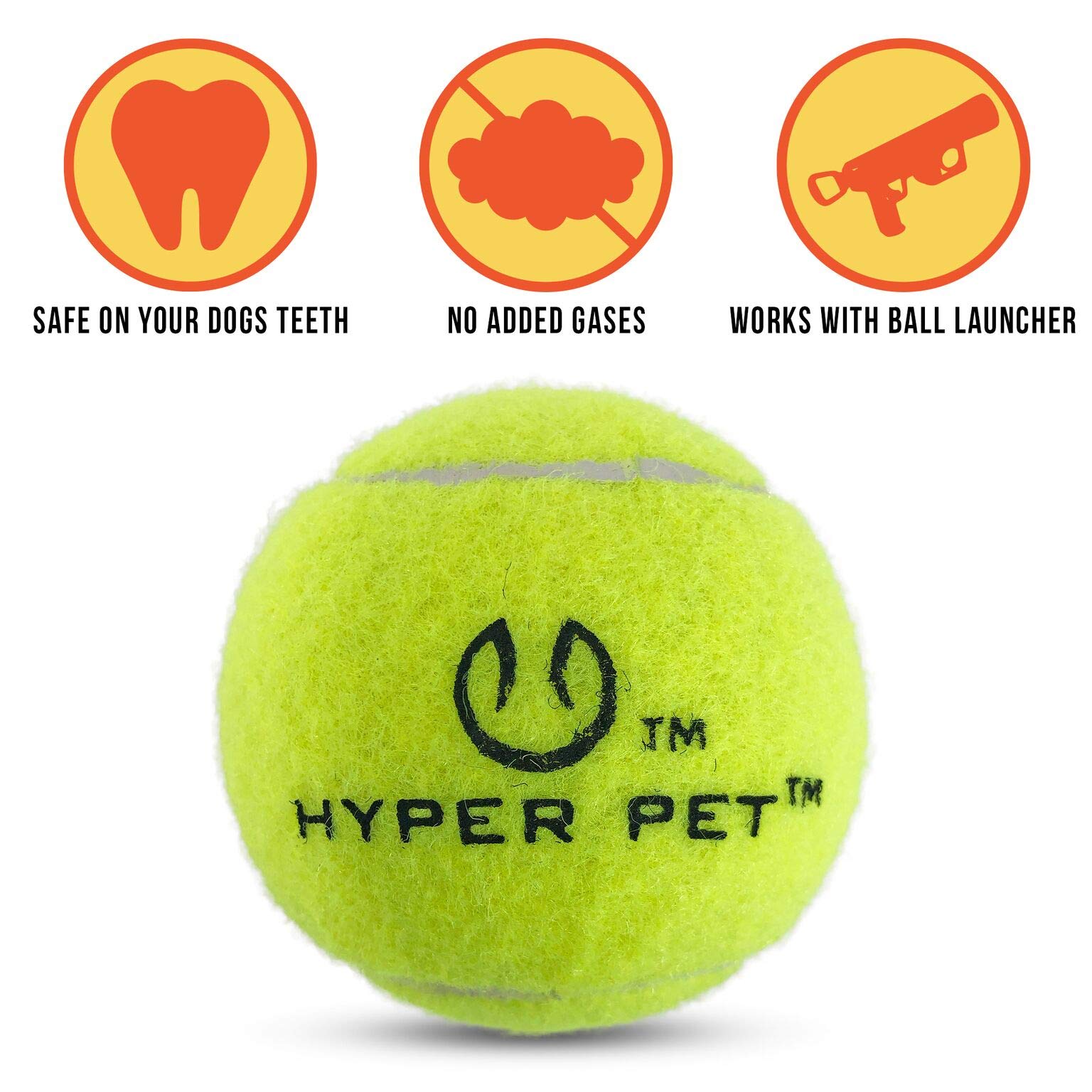 Hyper Pet Tennis Balls For Dogs; Pet Safe Dog Toys For Exercise And Training; 2 Count (Pack Of 1); Colors May Vary; Green