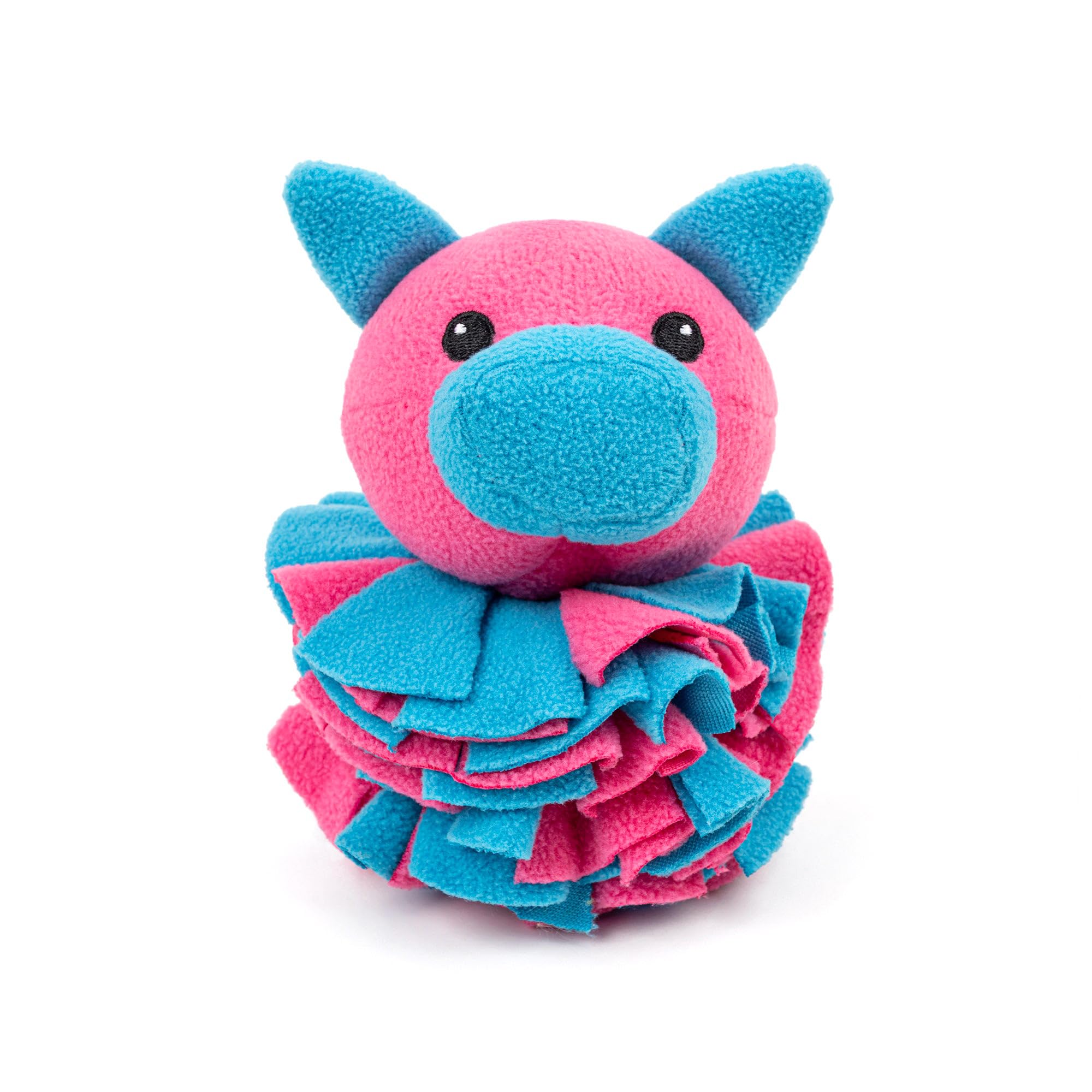 Tlc Snuffle Pig Squeaky Plush Dog Toy  Pink & Blue | Soft, Interactive Squeaky Toy For Dogs | Cute & Durable Plush For Playtime