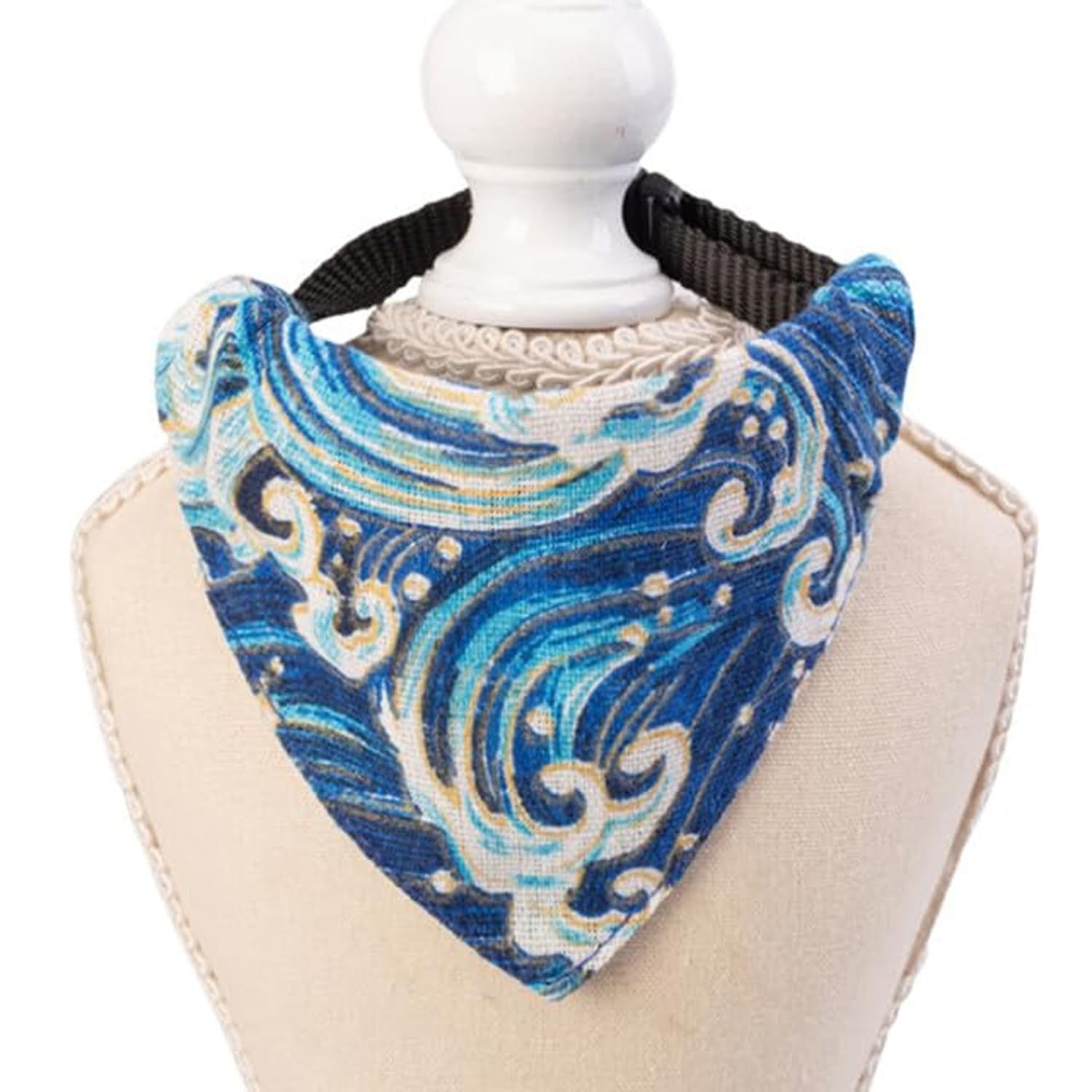 Emily Pets Adjustable Cute Medium Dog Collars Puppy Pet Slobber Towel Outdoor Cats Collar Dog Collar Neckerchief/Blue/Medium
