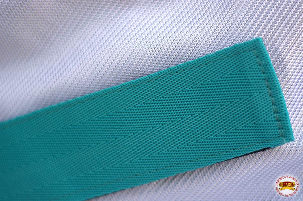 White With Turquoise Piping 84 Inch Hilason 84 Inches Horse Ultra Violet Rays Protect Mesh Bug Mosquito Horse Fly Sheet Summer S
