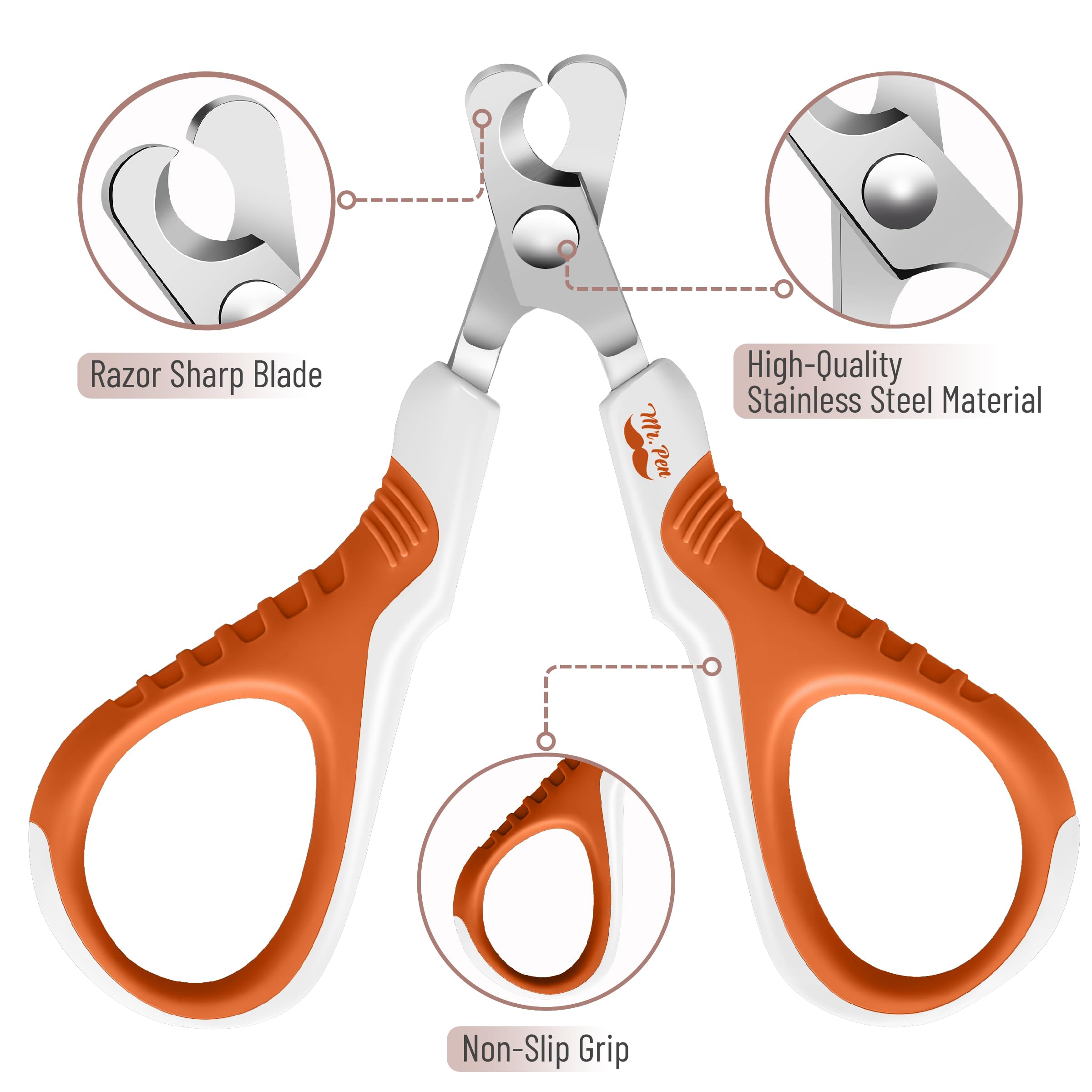 Mr. Pen- Cat Nail Clipper, Raspberry Red & White Cat Nail Trimmer, Cat Nail Clippers, Cat Claw Clippers, Cat Clippers For Nails, Pet Nail Clippers, Small Dog Nail Clipper Cat Claw Trimmer