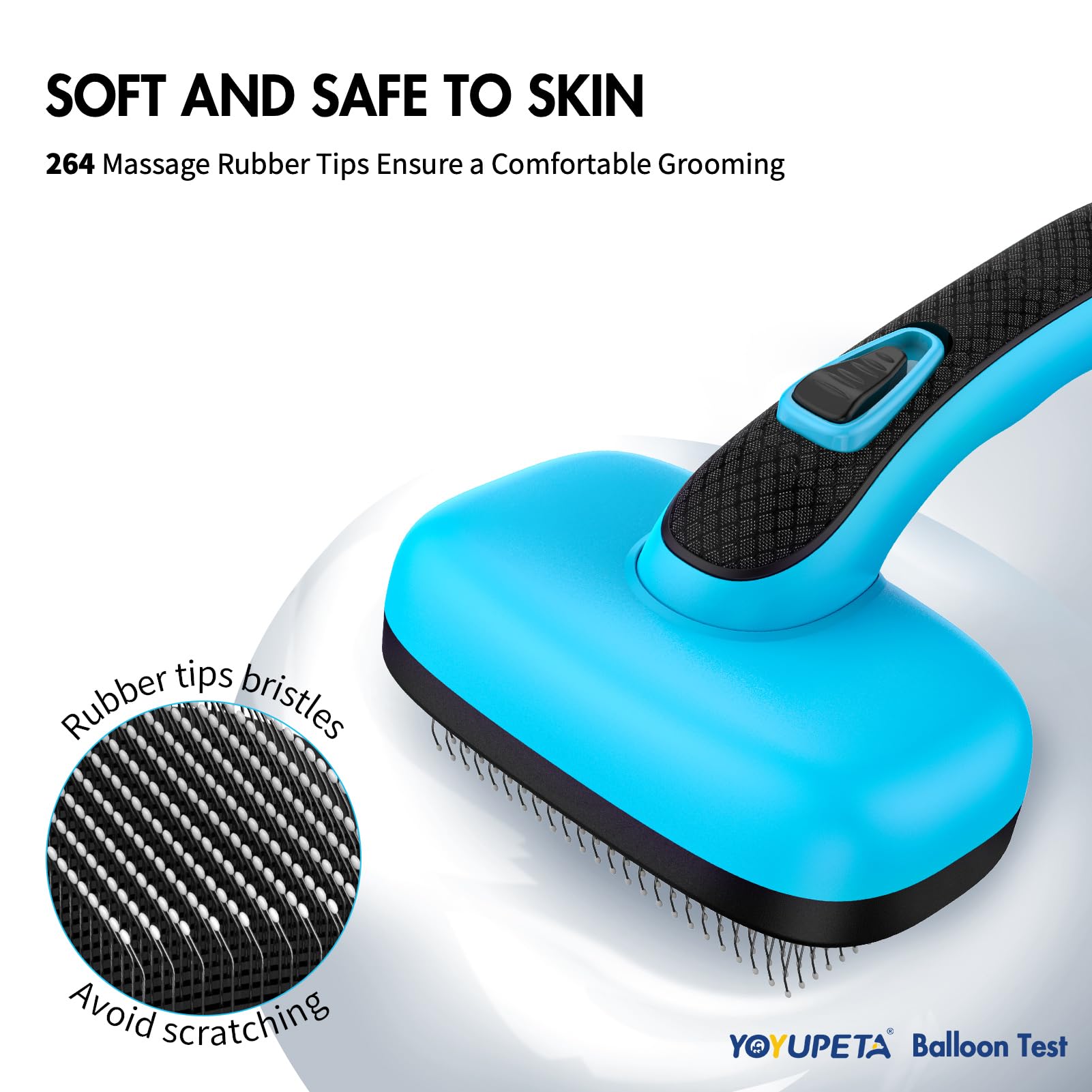 YOYUPETA Dog Self Cleaning Slicker Brush for Shedding, Ideal for Short Long Haired Dogs, Including Cat. Removes Loose Fur, Under