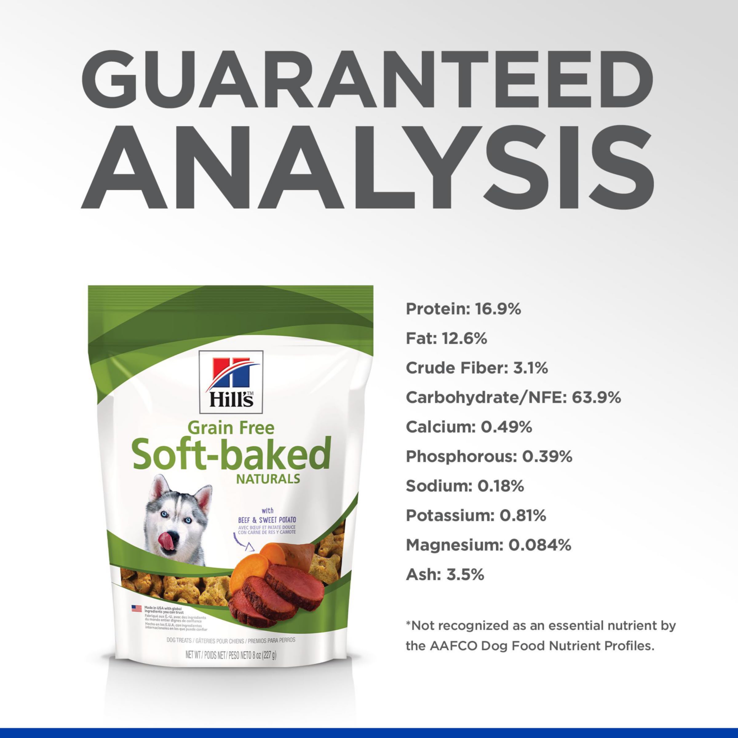 Hills Grain Free Soft Baked Naturals, All Life Stages, Great Taste, Dog Treats, Beef & Sweet Potato, 8 oz Bag