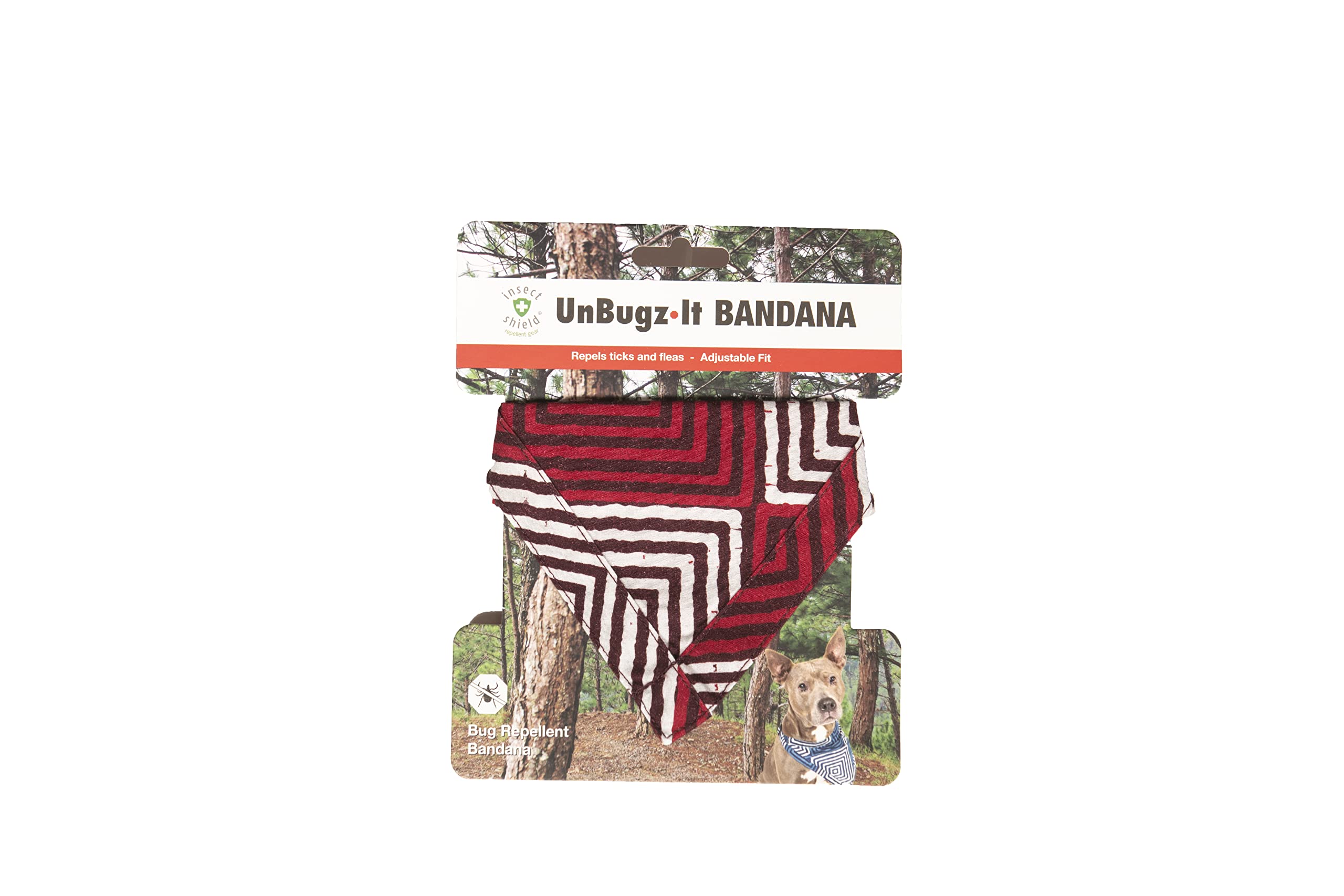 Dog Gone Smart Pet Products Unbugz-It Bandana, Medium, Square Red (10 X 7)