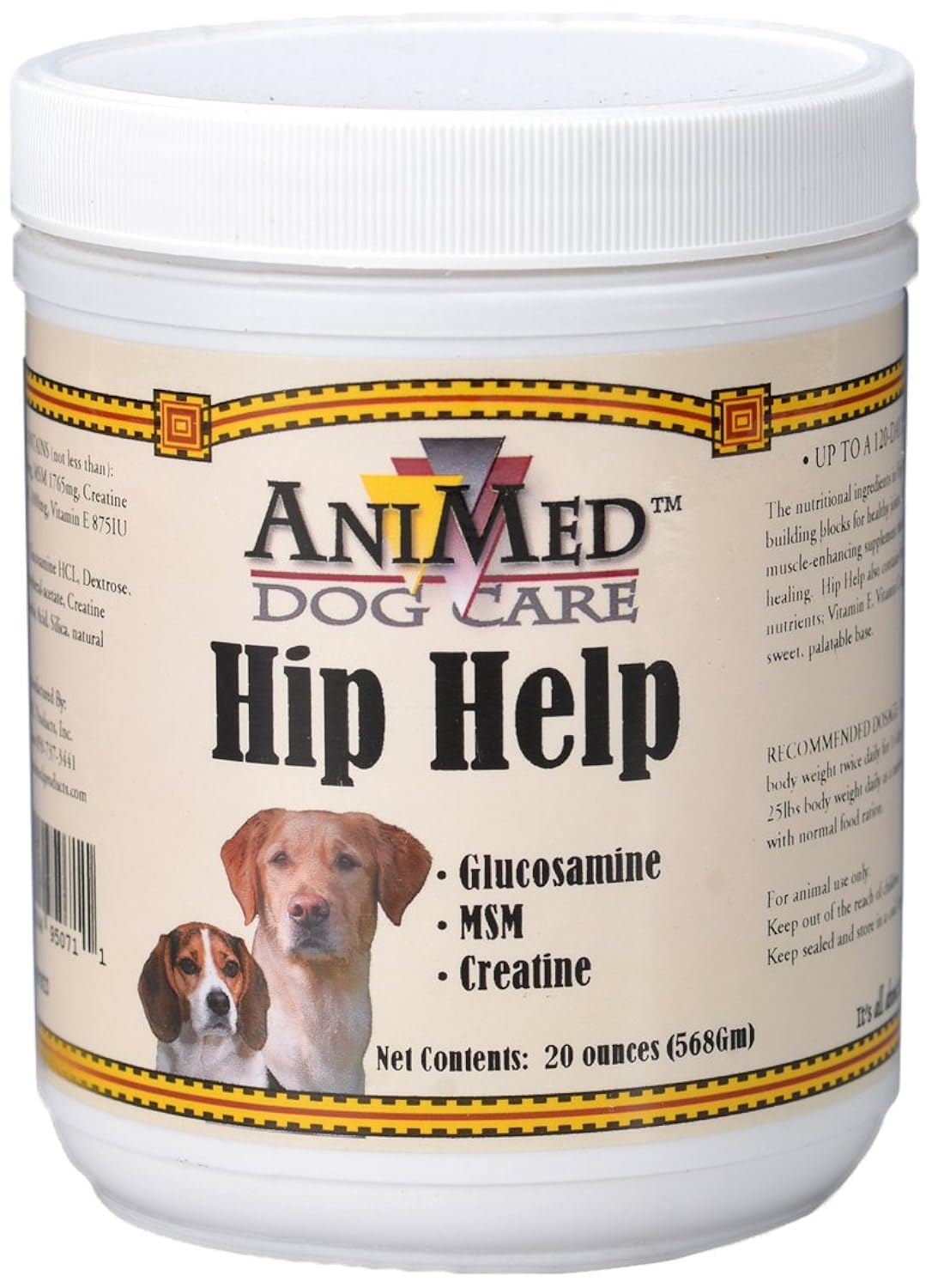 AniMed Hip Help Powder for Dogs, 20-Ounce