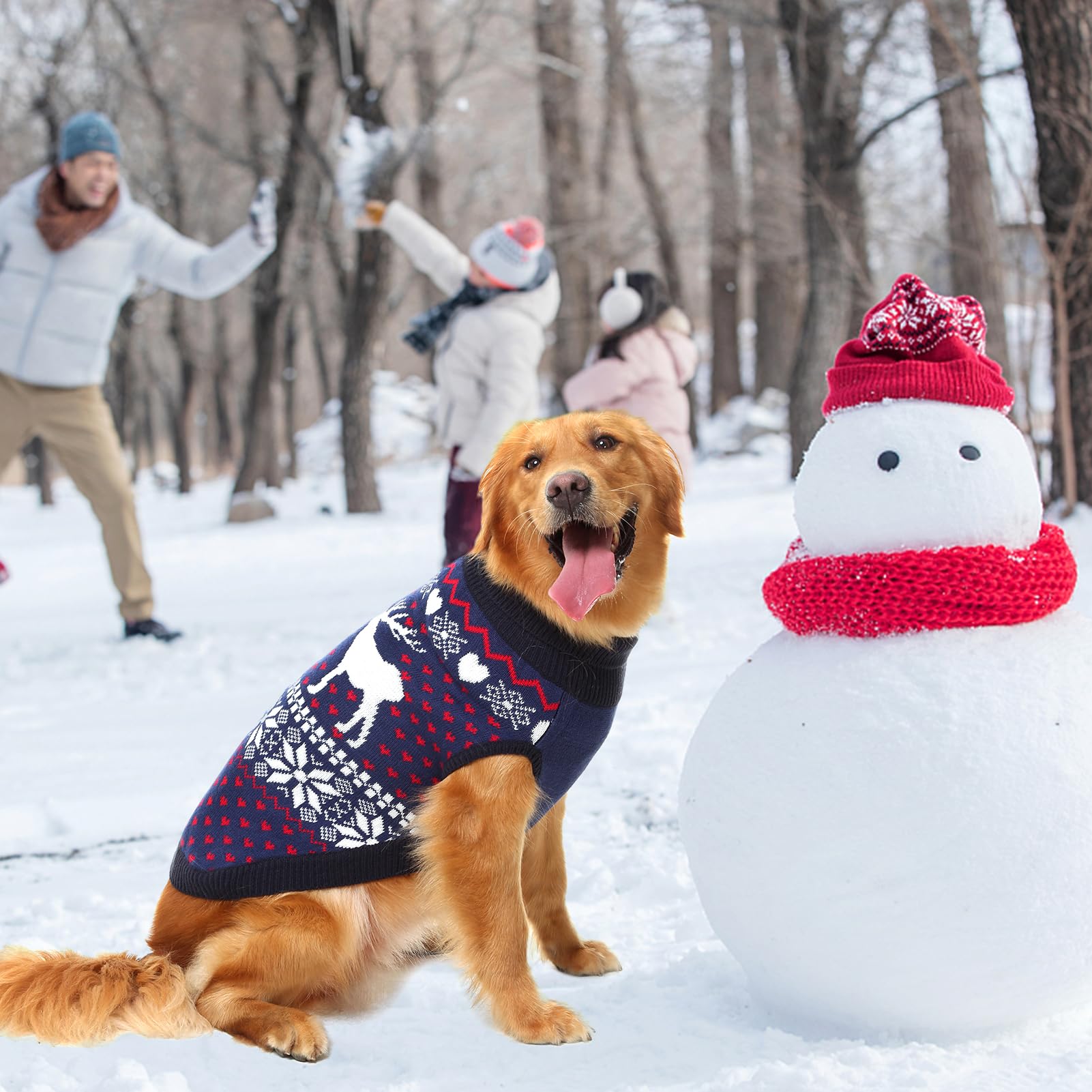 Scenereal Dog Sweater For Medium Size Dog Girls Boys, Turtleneck Pullover Winter Dog Clothes, Christmas Dog Outfits, Pet Sweatsh