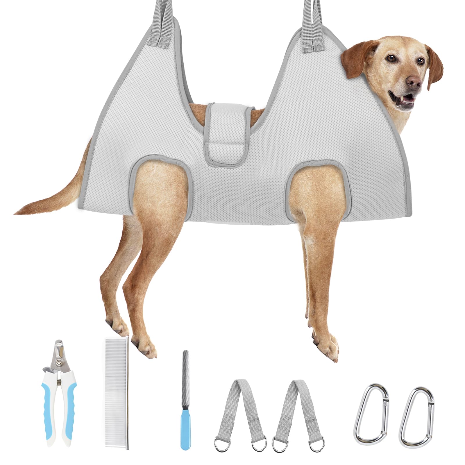 Supet Dog Grooming Hammock, New Pink Small Dog Sling For Nail Trimming, Back Protect Hanging Harness For Claw Care, Nail Trimmin