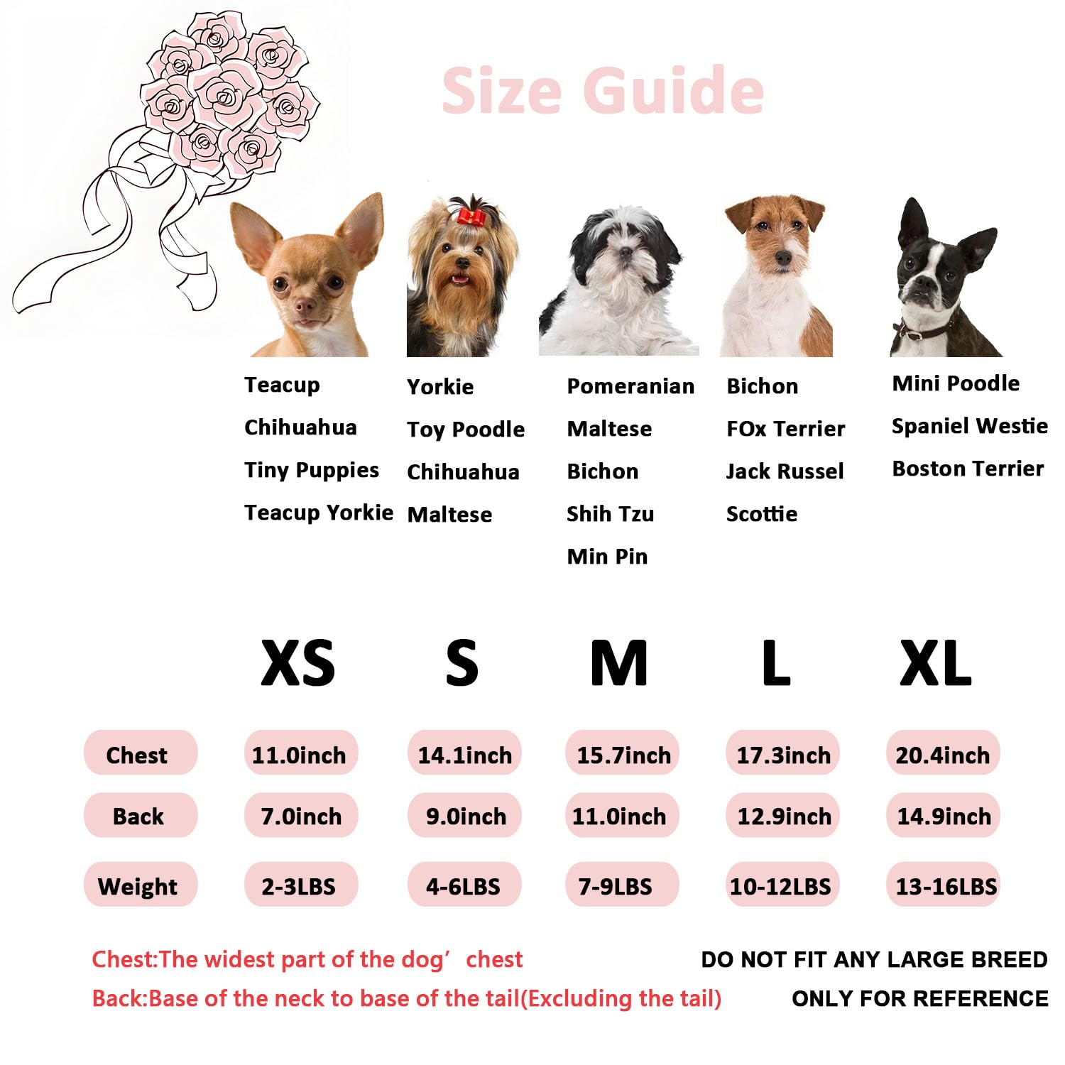 Fladorepet Luxury Rose Lace Dog Dress With Leash Ring,Pet Bride Costume Clothes For Small Dogs Girls,Formal Dog Wedding Party Dr