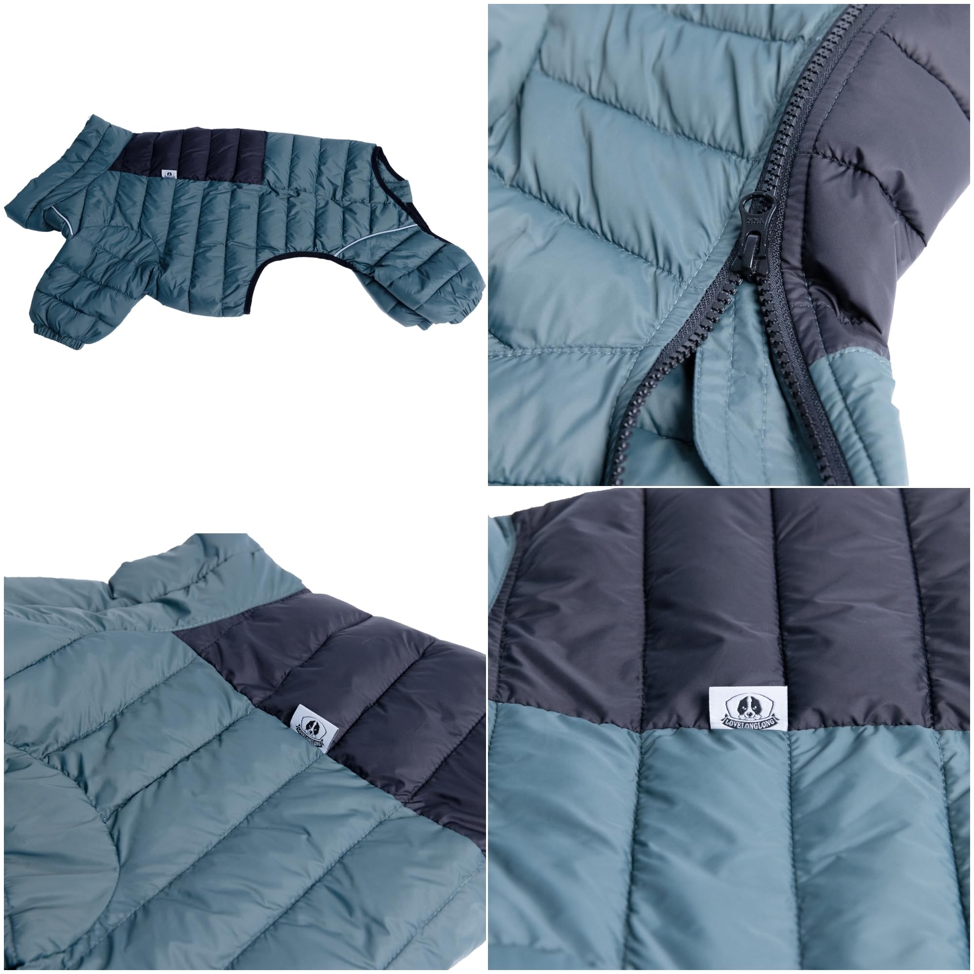 Armygreen Dog Coat - Reflective Warm Vest For Small, Medium, Large Dogs, Waterproof, Windproof, Zippered, Adjustable Xxl