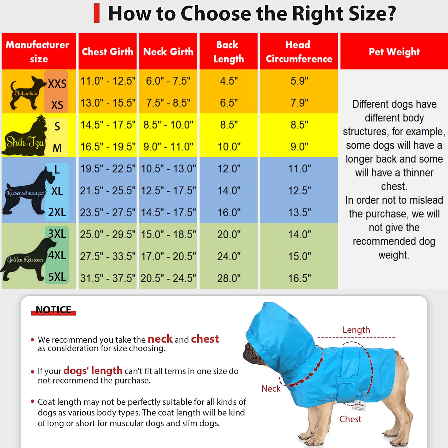 Leerking Dog Raincoat Hooded Leash Hole 10 Sizes, Waterproof Double Layer Dog Rain Coat Jacket With Cotton Lining For Small Medium And Large Dog,Grey,3Xl