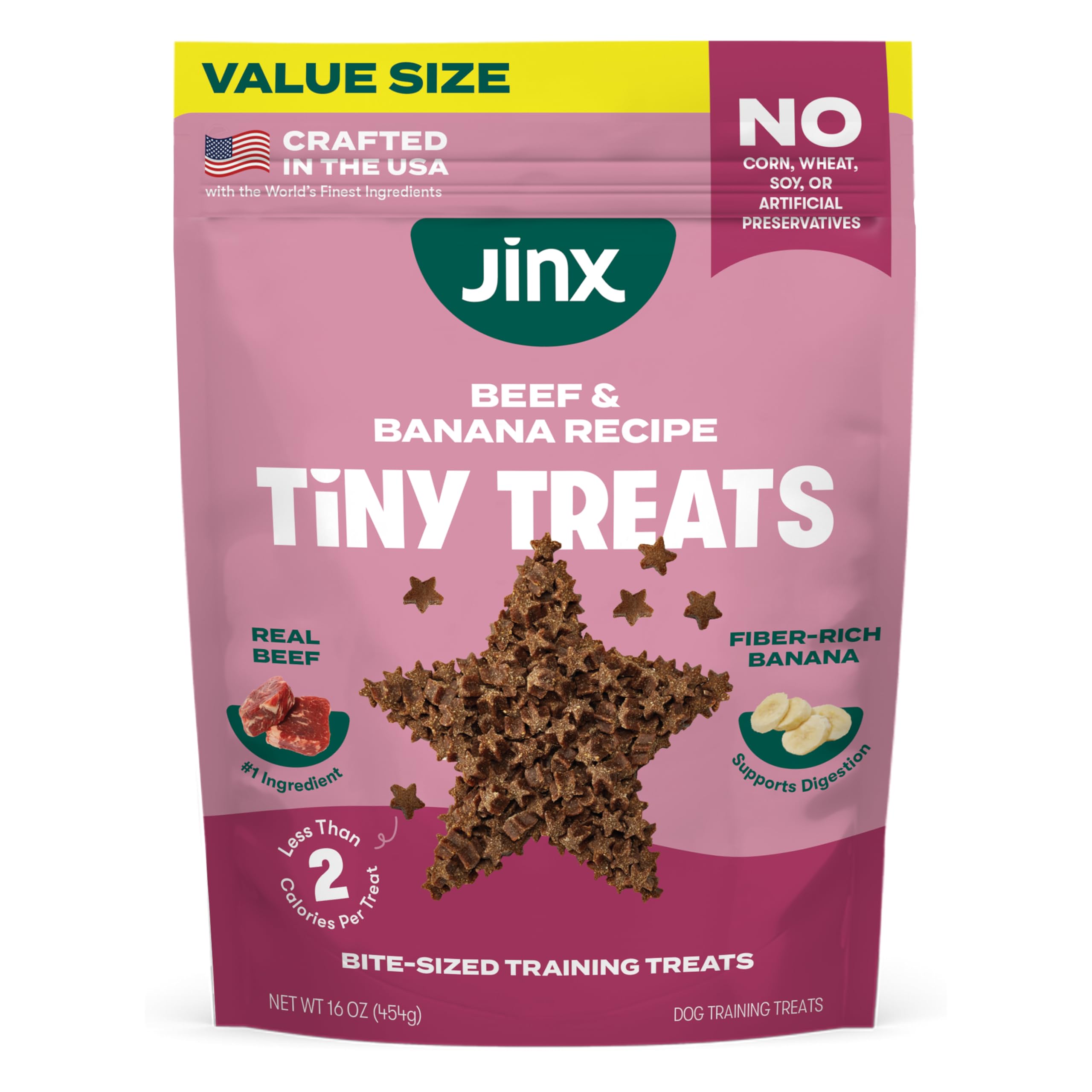 Jinx Beef Dog Training Treats - Healthy All-Natural Mini Bite-Sized Dog Treats for Training with Grass-Fed Beef - Pet Products f