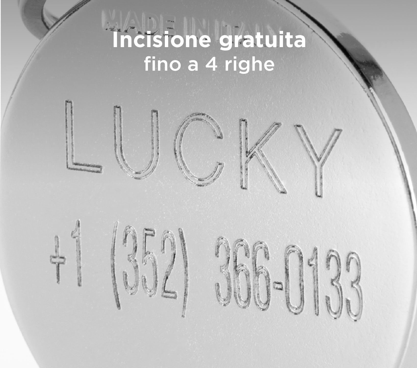 Myfamily Personalized Pet Id Tag Made In Italy, Lilac Circle, Free Engraving, Hand Enamelled In Metal, Basic Handmade Collection