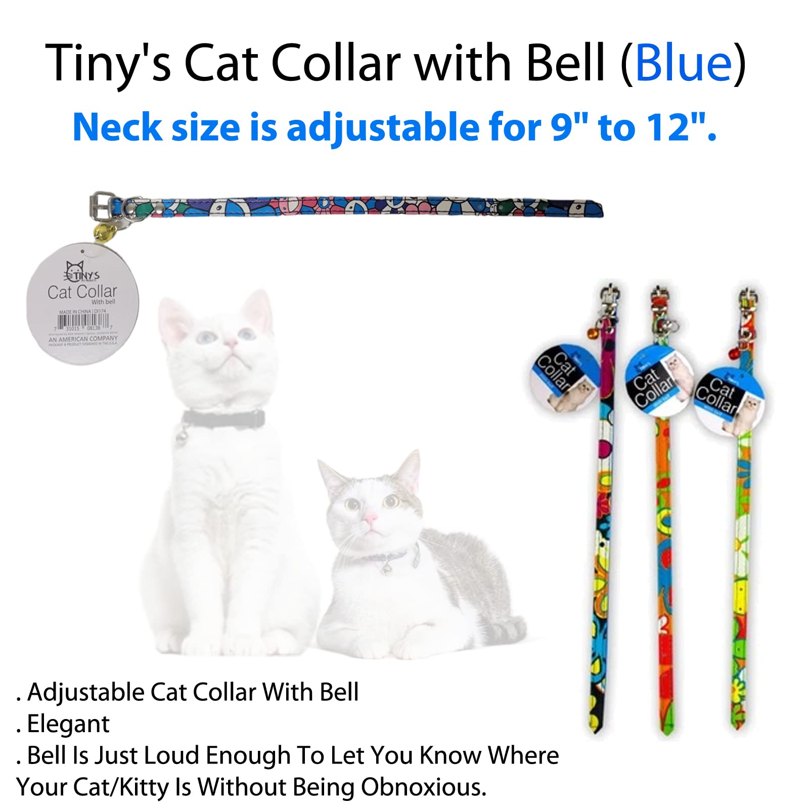 Kole Ki-Di174 Cat Collar With Bell, One Size
