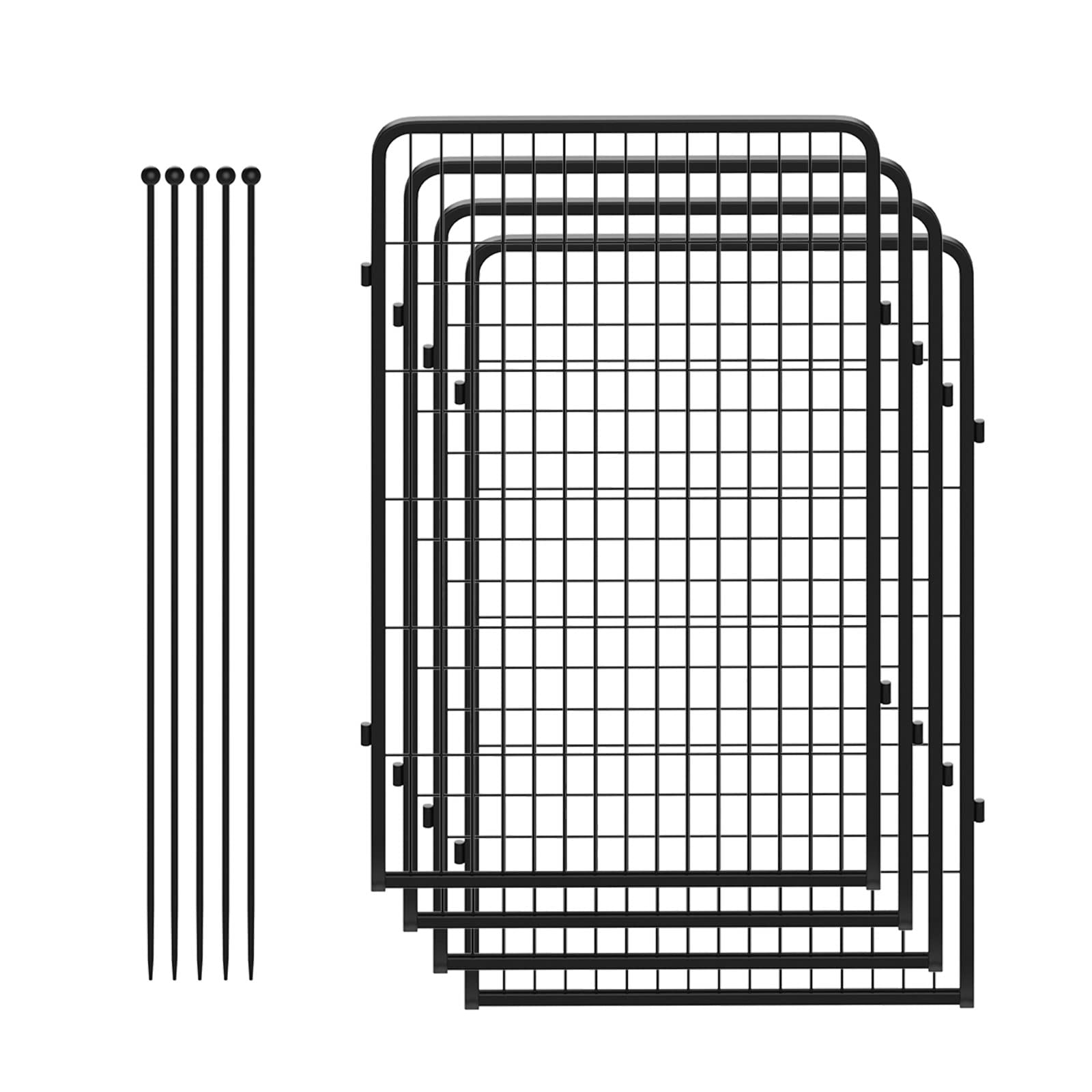 Fxw Rollick Dog Playpen, 45'' Height For Small/Medium/Large Dogs, Designed For Camping, Yard, 4 Panels