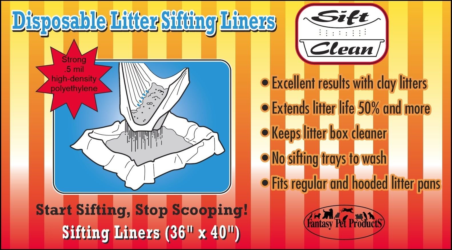 Sift Clean Supply-Shop Sift Clean Liners, Plastic, 36in x 40in, White, Model CCL0003, 1 Count (Pack of 28)