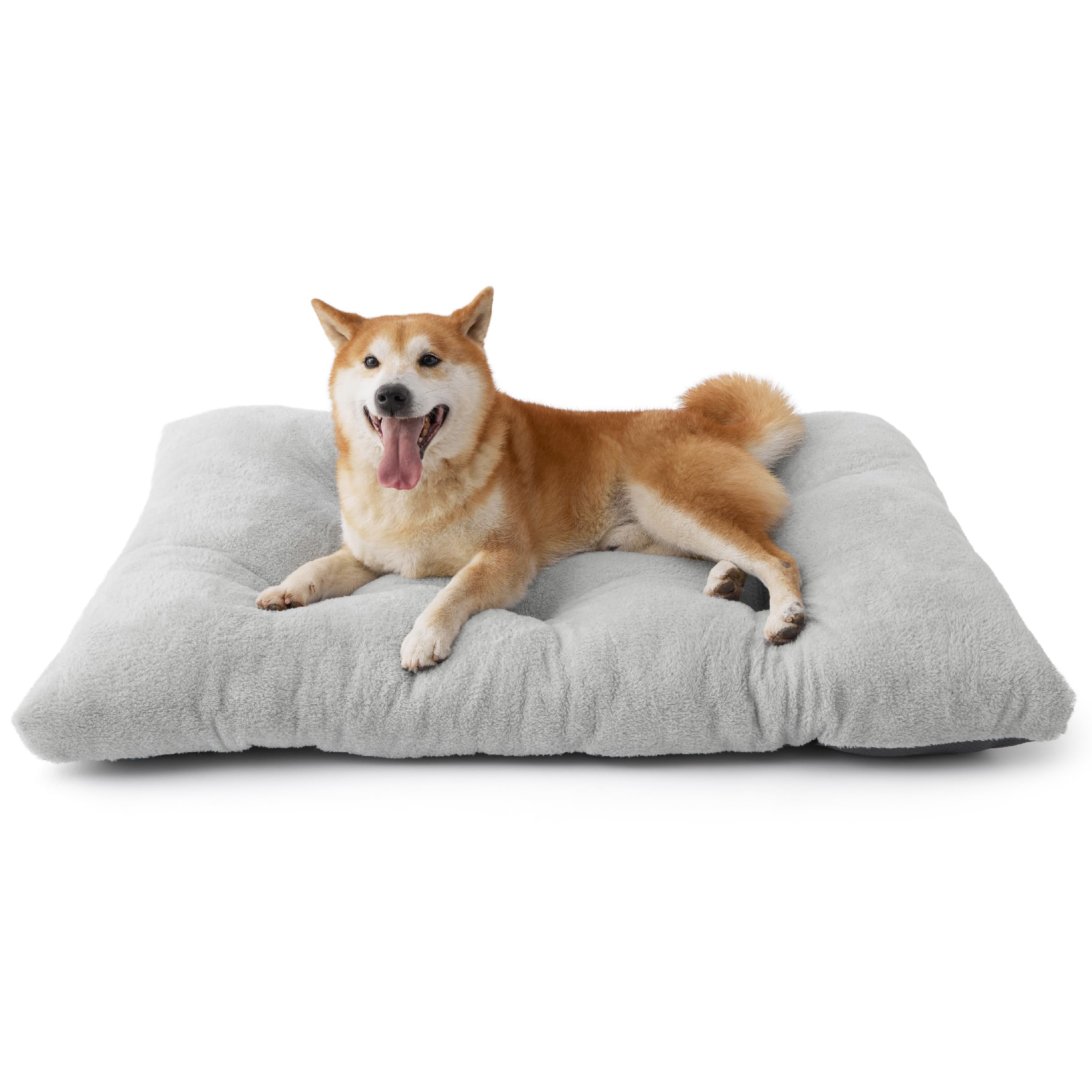 Bedsure Washable Dog Crate Bed Large Sized Dog, Comfort Fluffy Plush Pet Pillow Bed Kennel Pad with Non-Slip Bottom, Machine Was