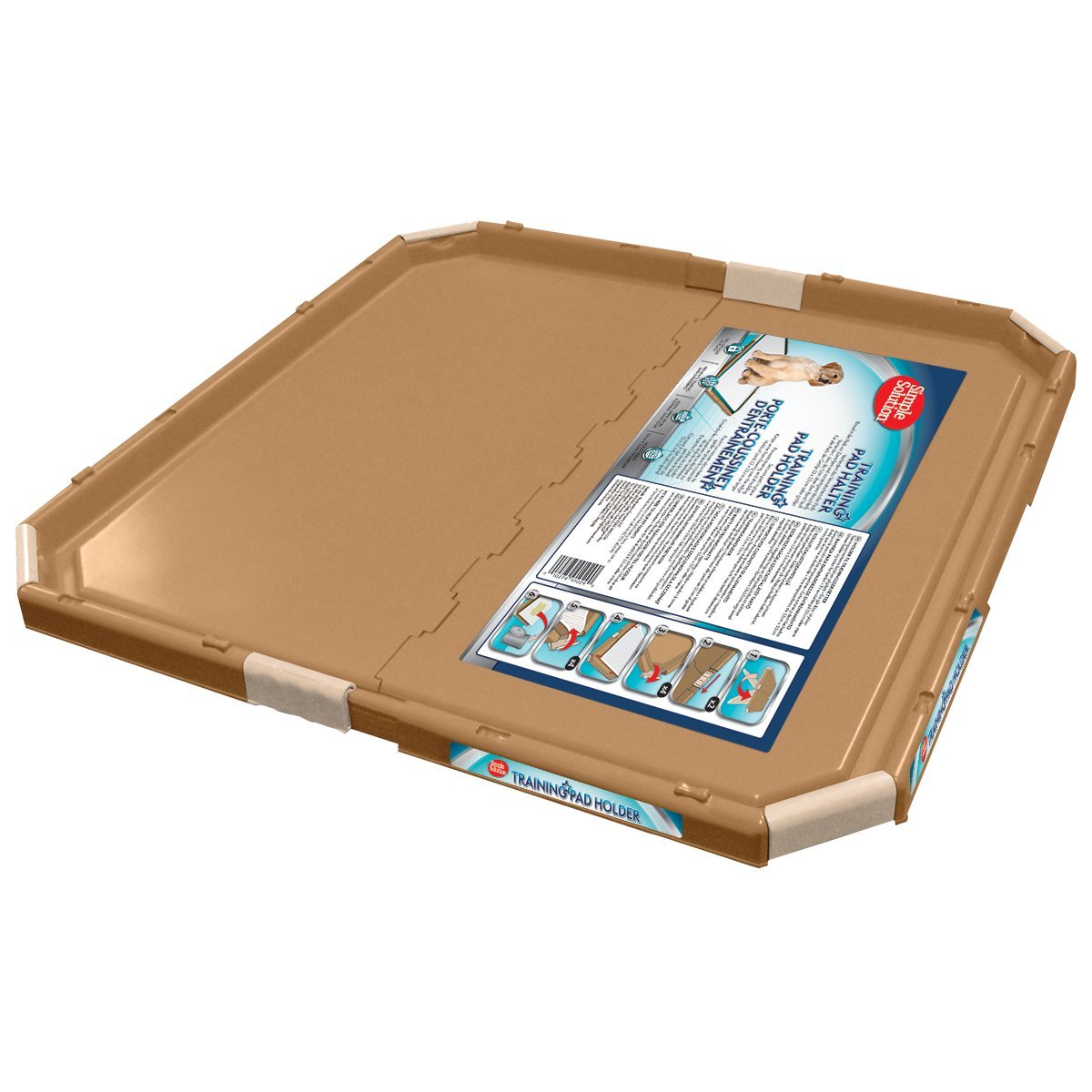 Simple Solution Portable Dog Pad Holder - Prevents Leakage & Bunching, Fits Pads 53 x 53cm or Larger, Beige, Model 91029-5p
