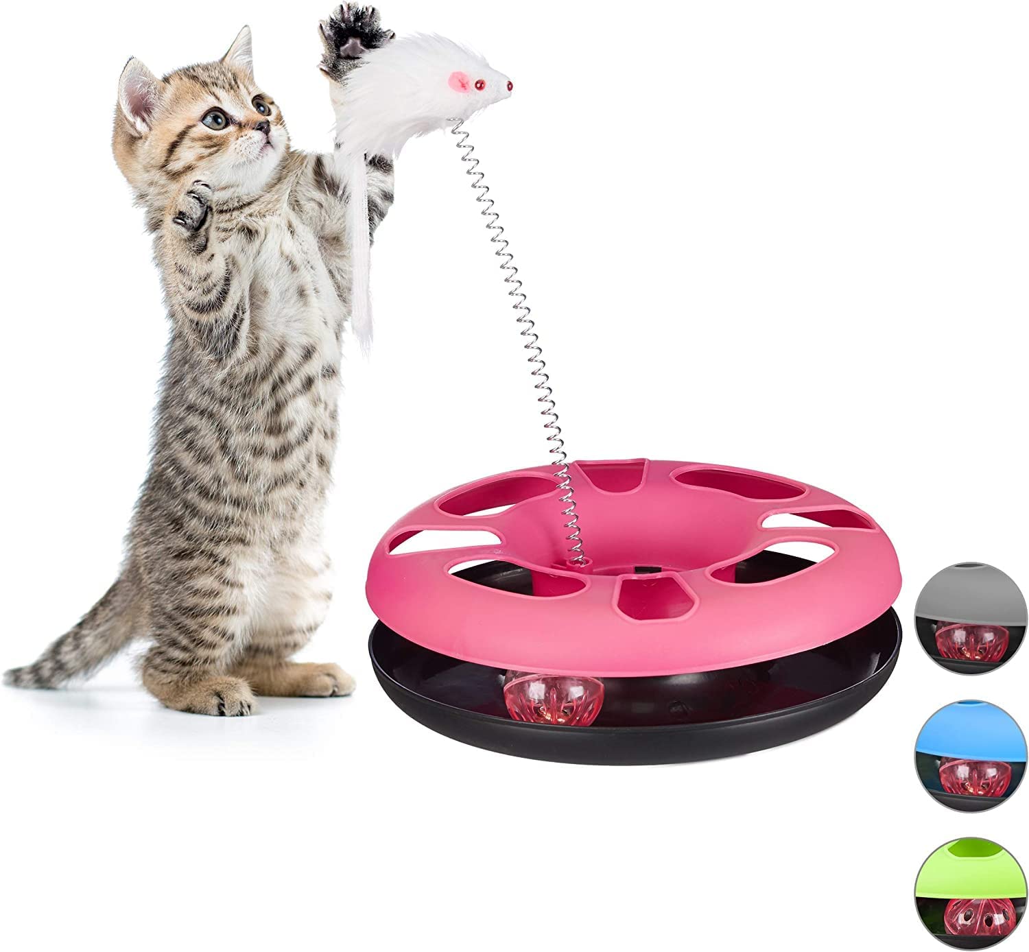 Psk Pet Mart Interactive Catch The Mouse & Ball Cat Toy For Training And Activity  Engaging Toy For Cats And Kittens, Provides 