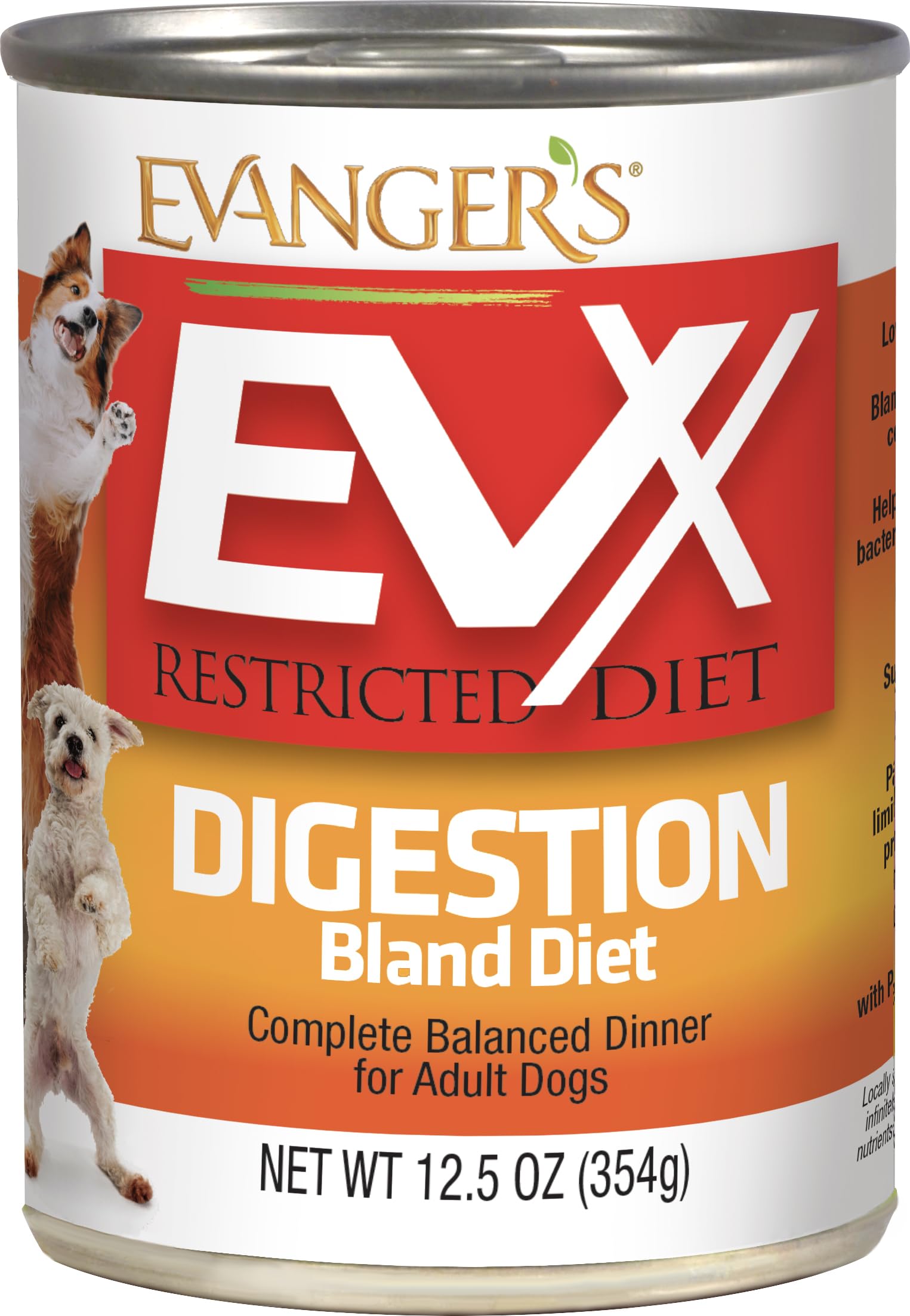 Evangers EVX Canned Dog Food - 12 Count, 12.5 oz Each - Gently Prepared Recipe, Soft Texture - Everyday Wet Dog Food