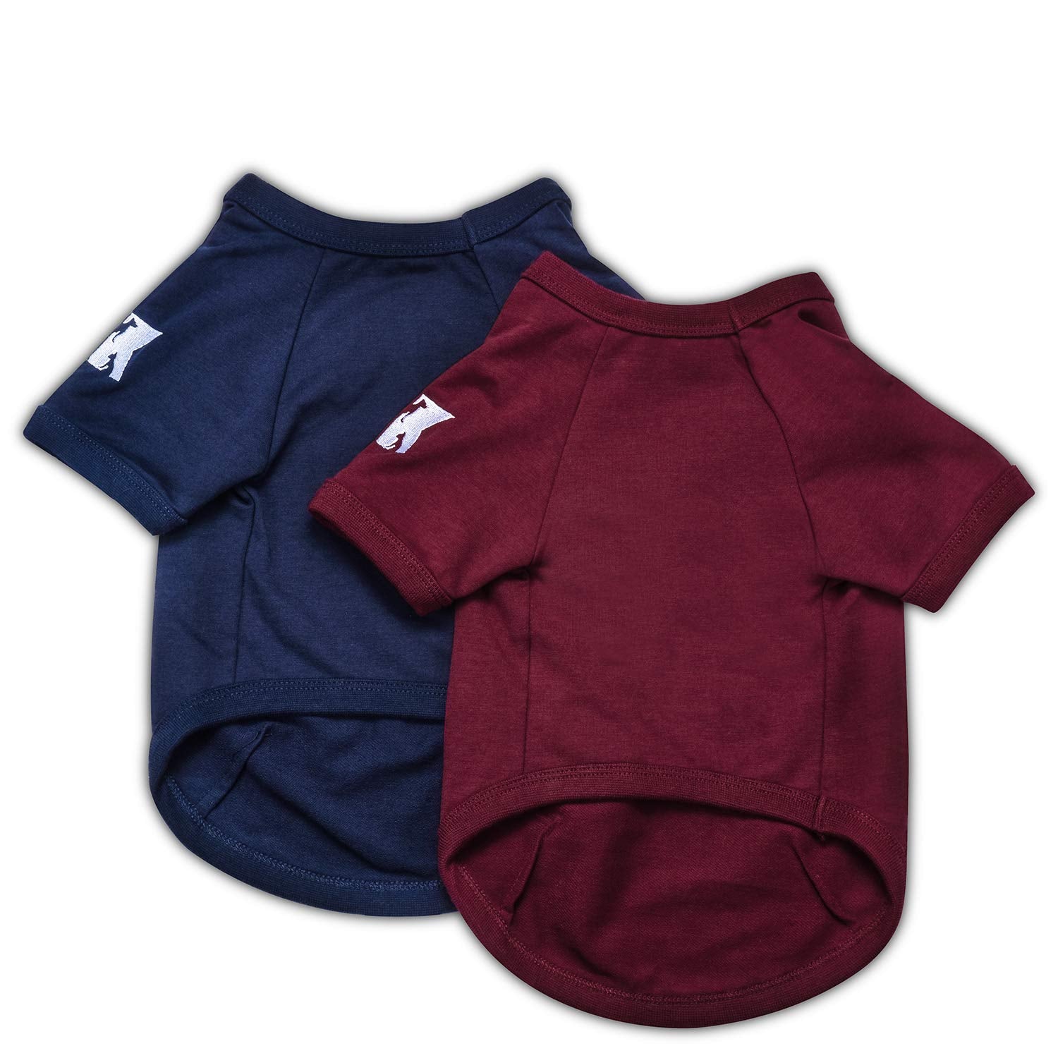 Koneseve Dog Shirts Blank T-Shirt Soft For Small Medium Large Dogs Boy Girl Puppy Clothes Breathable Cotton Cat Basic Shirt Kitten Apparel Adorable Cozy Casual Fashion Costume 2-Pack Blue & Red M