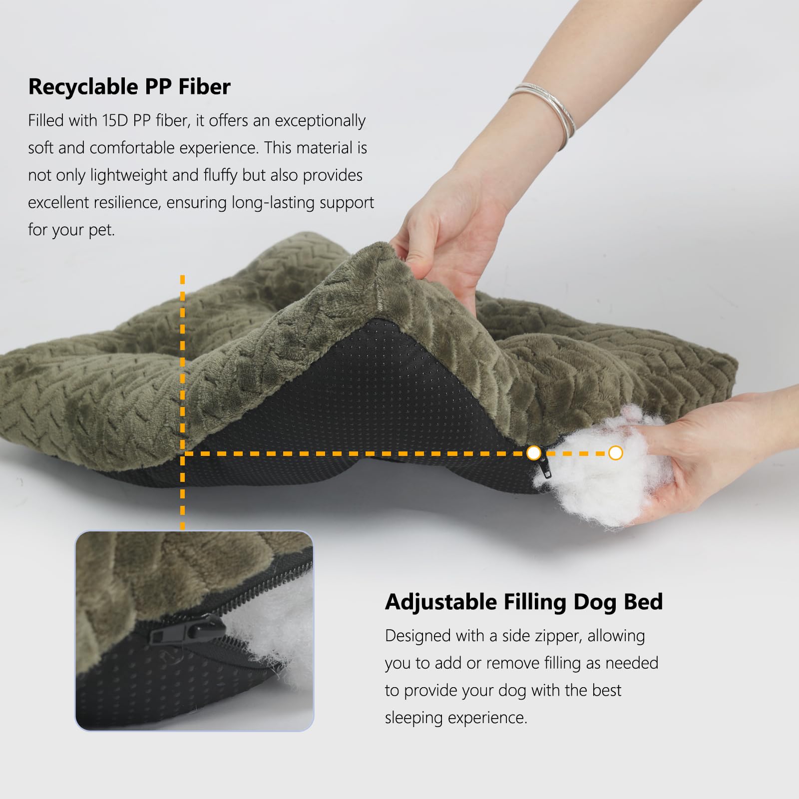 Necesitar 30 Inch Dog Crate Bed For Medium Dogs Washable Soft And Comfy Kennel Pad With Anti-Slip Comfy Sleeping Pillow Up To 40