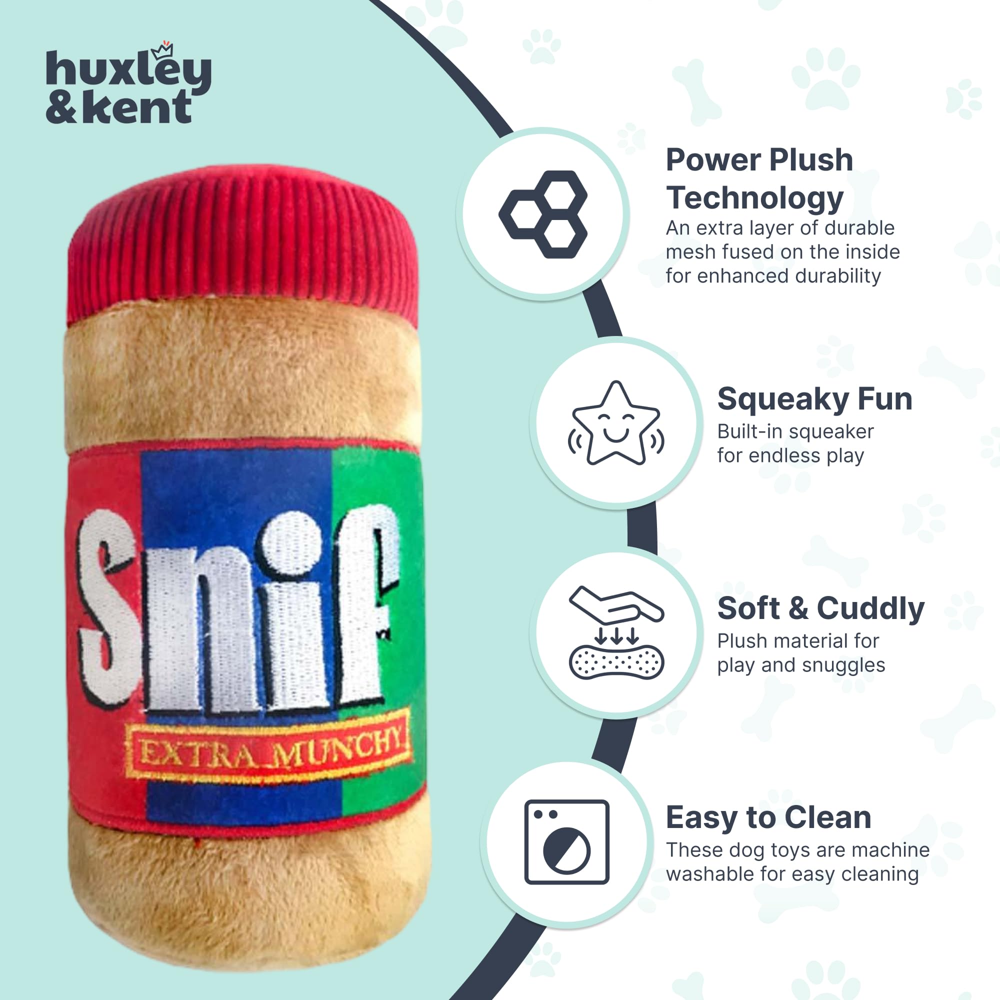Huxley & Kent For Dogs - Snif (Large) - Funny Dog Toy With Squeaker - Fun, Durable, And Safe