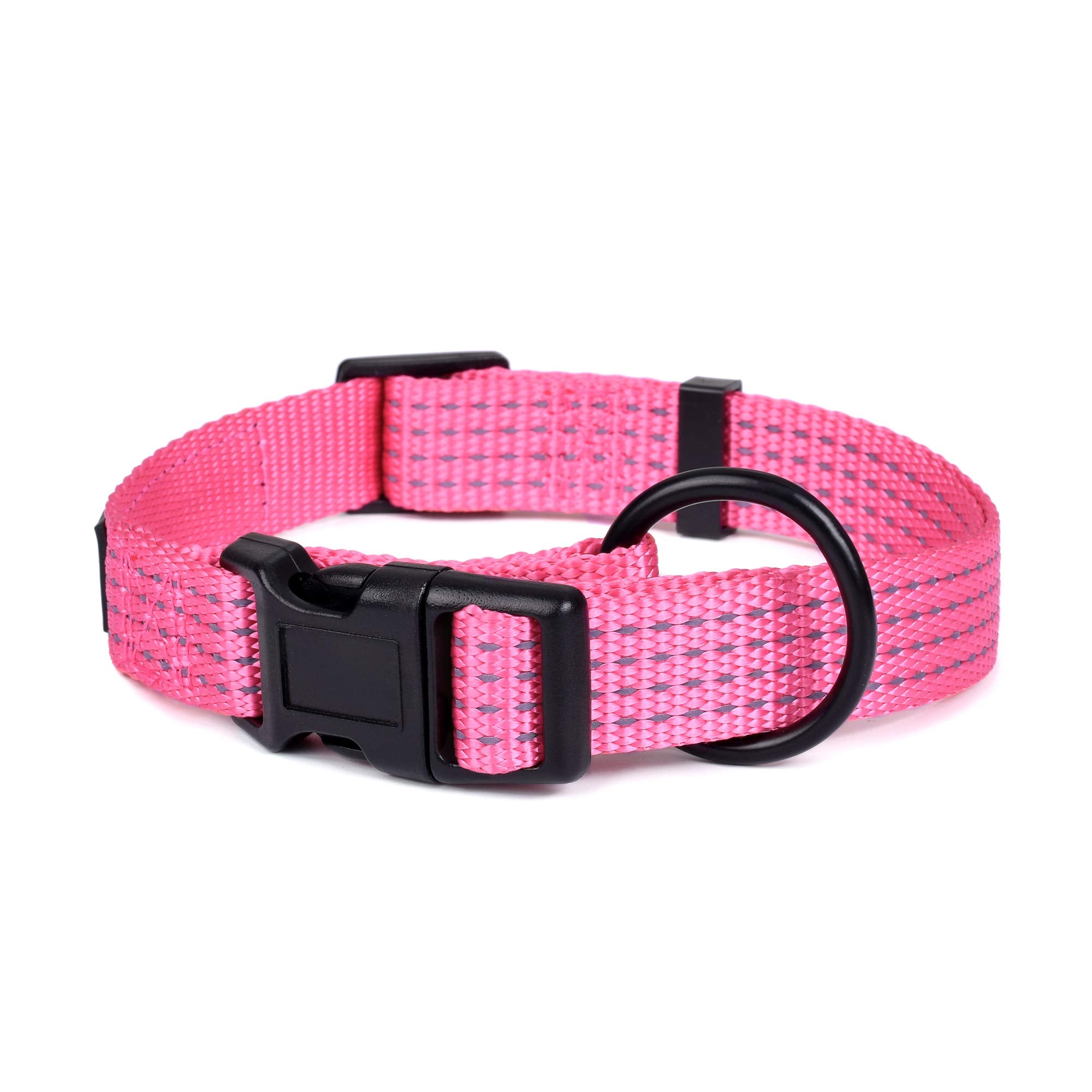 Mile High Life Dog Collar, Nylon Reflective Dog Collars W Pull D-Ring, Light Weight Adjustable Puppy Collars, Dog Collars For Sm