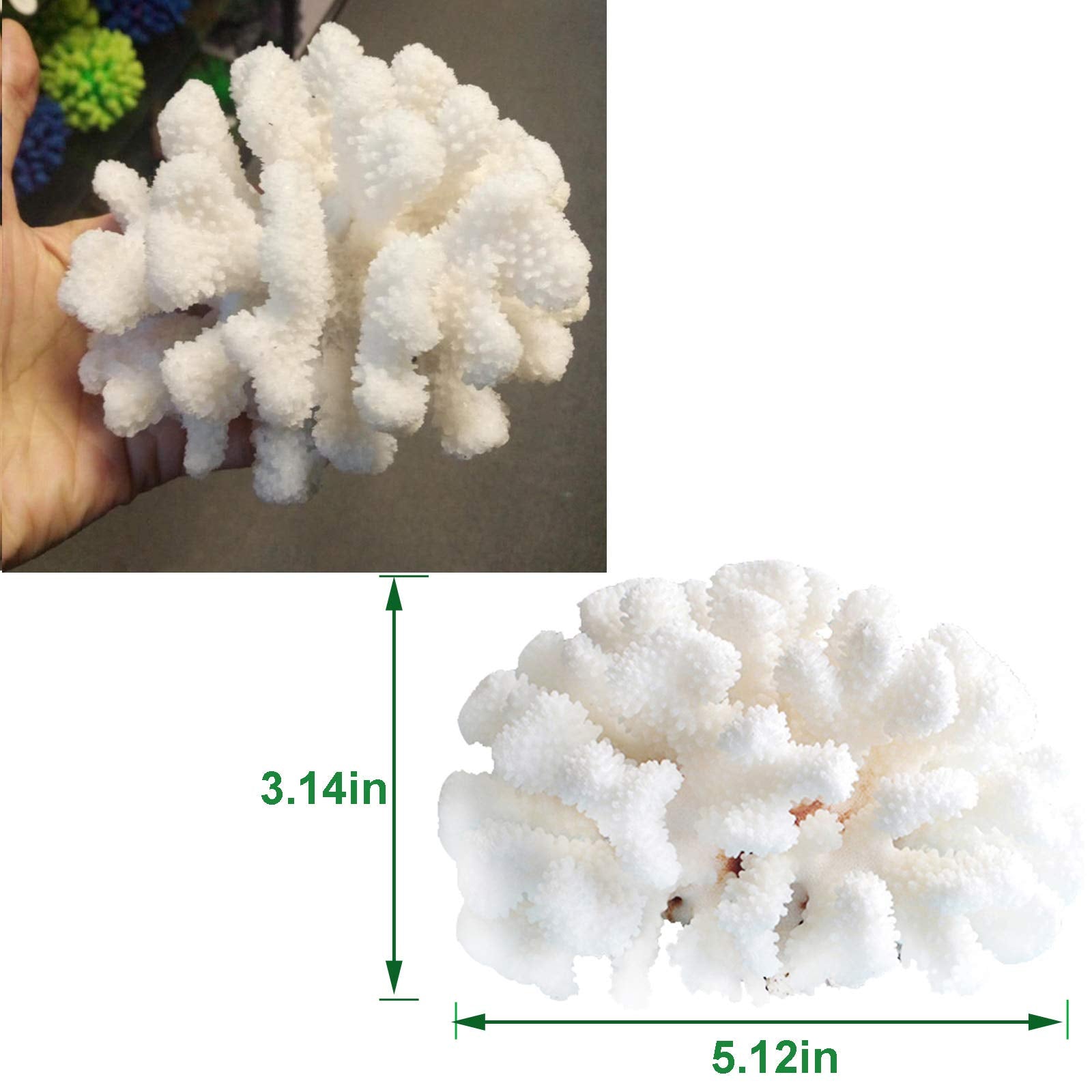 Pack Of 2 Artificial Coral Ornament, Aquarium Resin Coral Decor Underwater Sea Plants Fish Tank Decoration Aquarium Plants