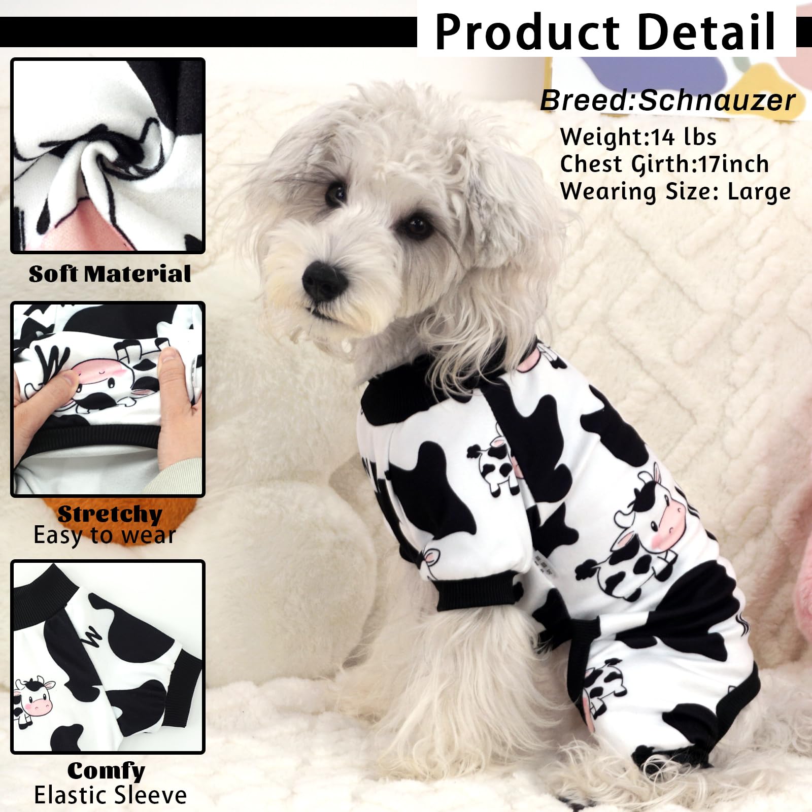 Xpudac Dog Pajamas Soft Stretchy Pig Dog Clothes For Small Medium Dogs Pet Jumpsuit Cat Apparel-L