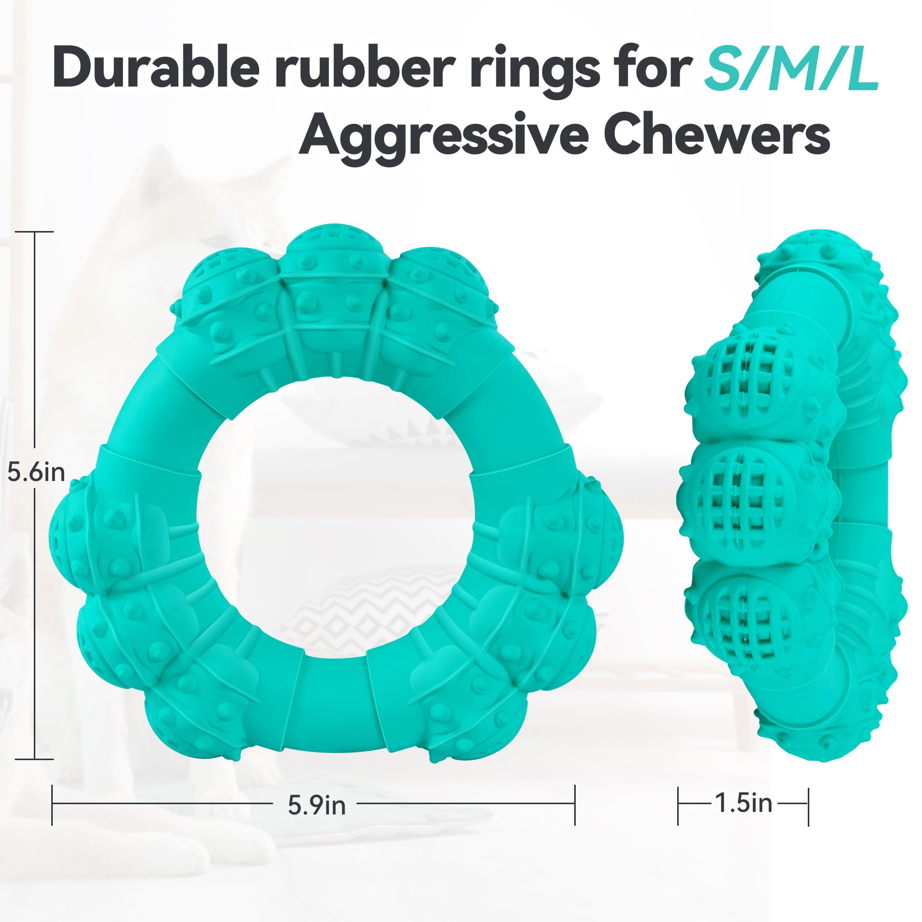 Daoziji Indestructible Dog Chews - Super Duty Chew Toys For Aggressive Dogs, Puppy Teething Relief & Interactive Play