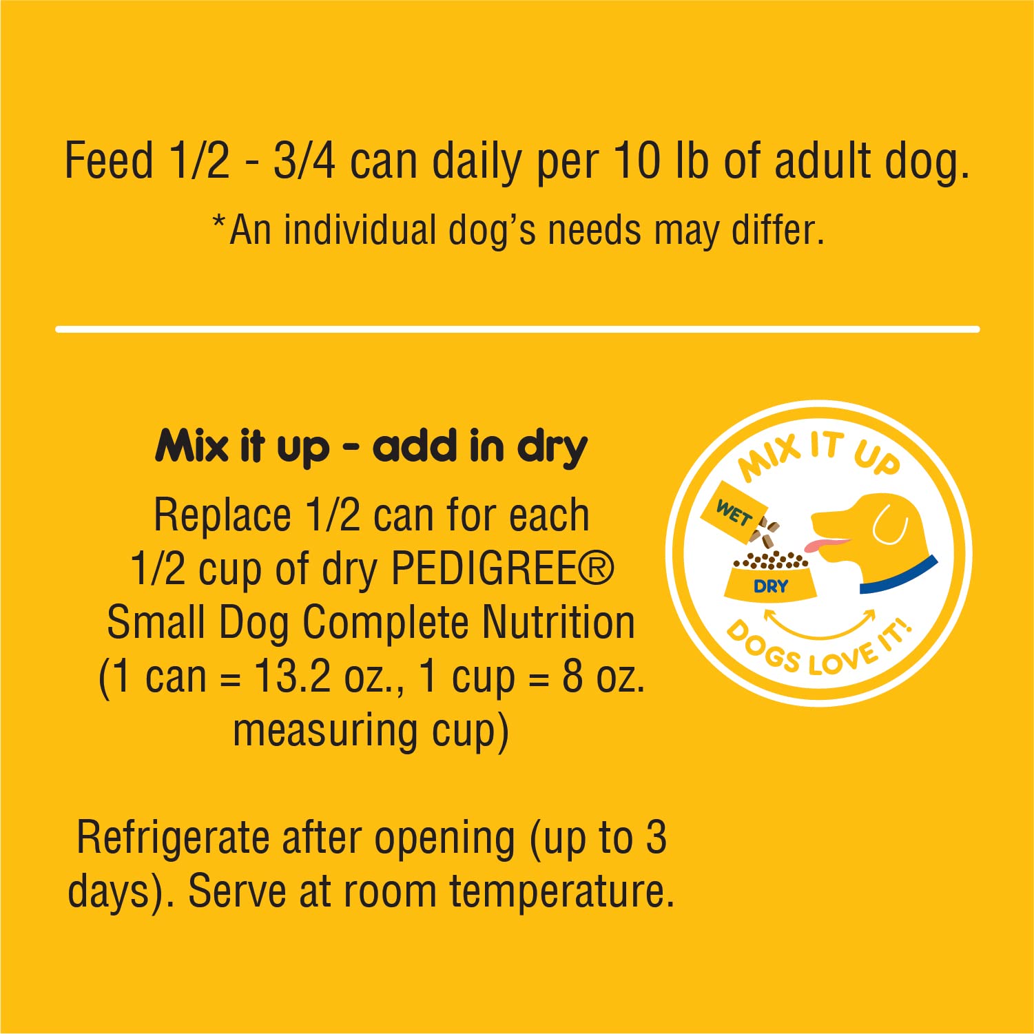 Pedigree Small Dog Tender Bites in Gravy Wet Dog Food, Chicken & Vegetable Flavor, 13.2 oz. Cans, 12 Count