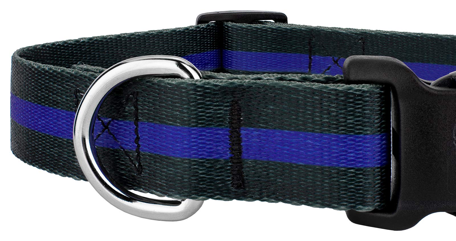 Country Brook Petz - Deluxe Thin Blue Line Dog Collar - Made In The U.S.A. - Camouflage Collection With 16 Rugged Designs (1 Inc