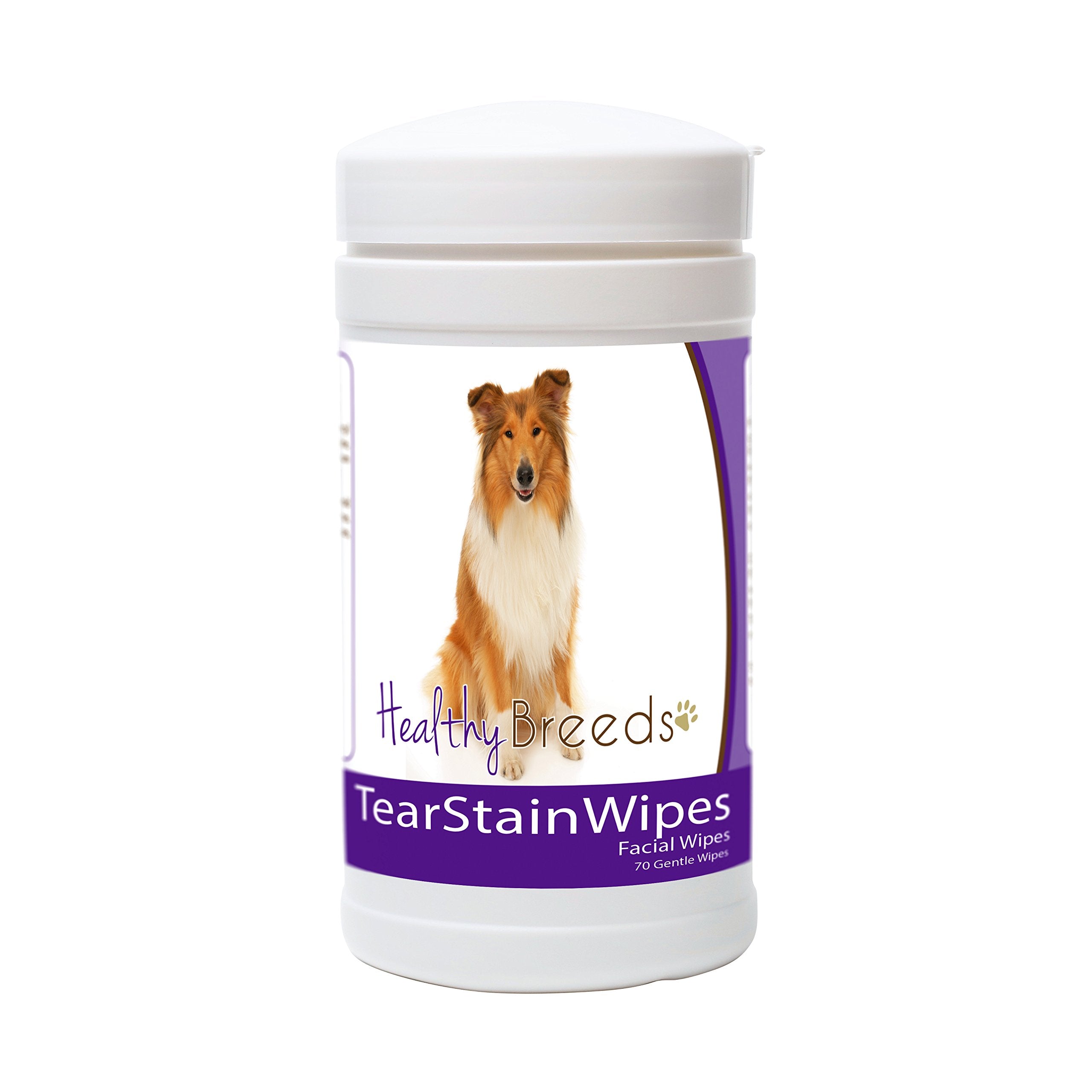 Healthy Breeds Collie Tear Stain Wipes 70 Count