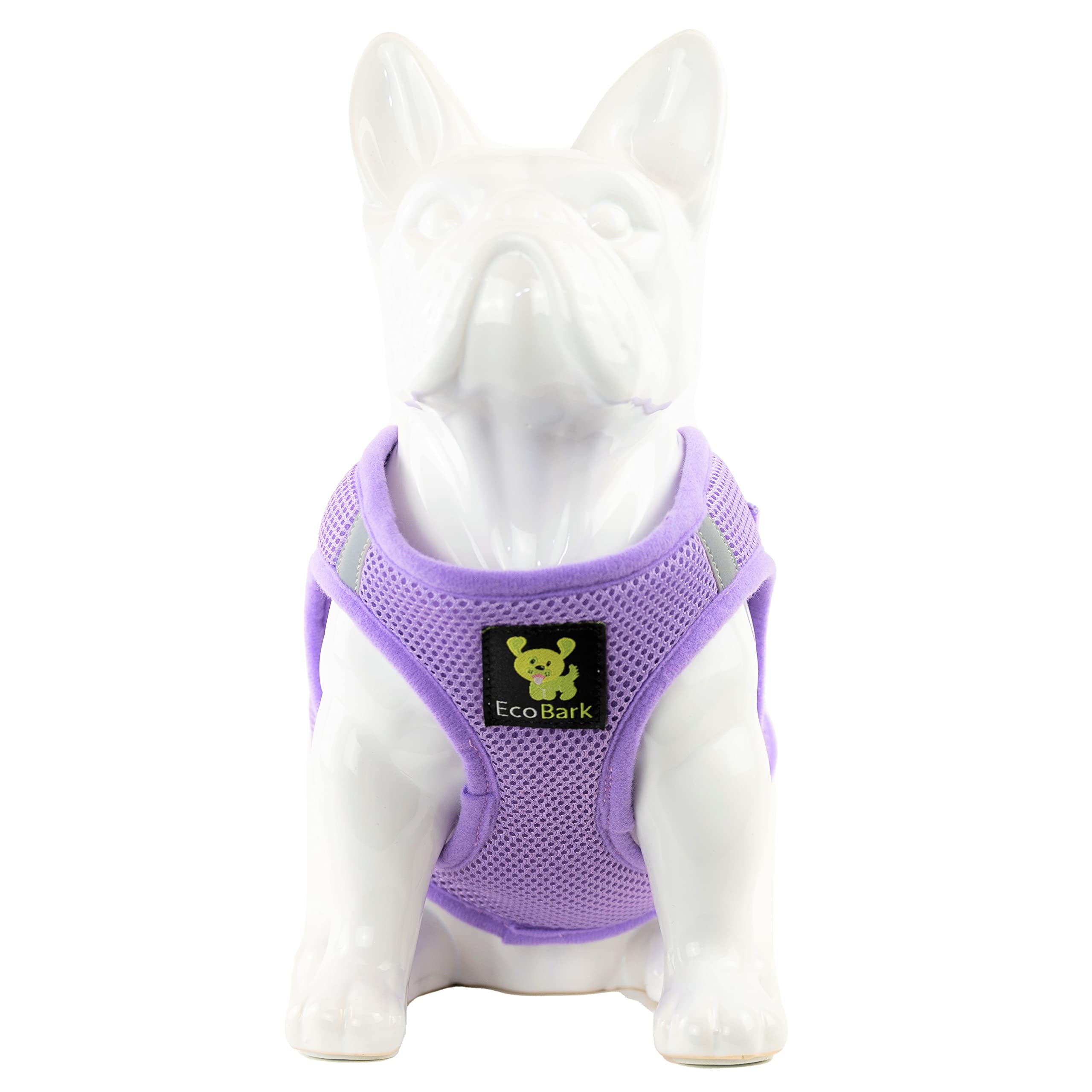 Ecobark Step In Dog Harness - Eco-Friendly Teacup Dog Harnesses For Xxs, Xs, And Small Breed Dogs - Reflective And Adjustable Mini Body Halter Vest -Tiny Soft Mesh Toy Breed Harness (Lavender, Xxs)