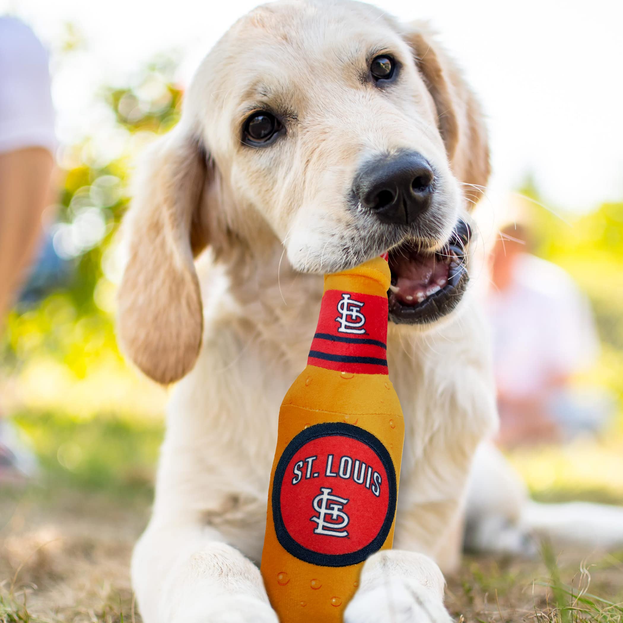 Pets First Mlb St. Louis Cardinals Stadium Beer Bottle Plush Dog Toy-Cutest Plush Toy For Dogs & Cats With Inner Squeaker & Prem