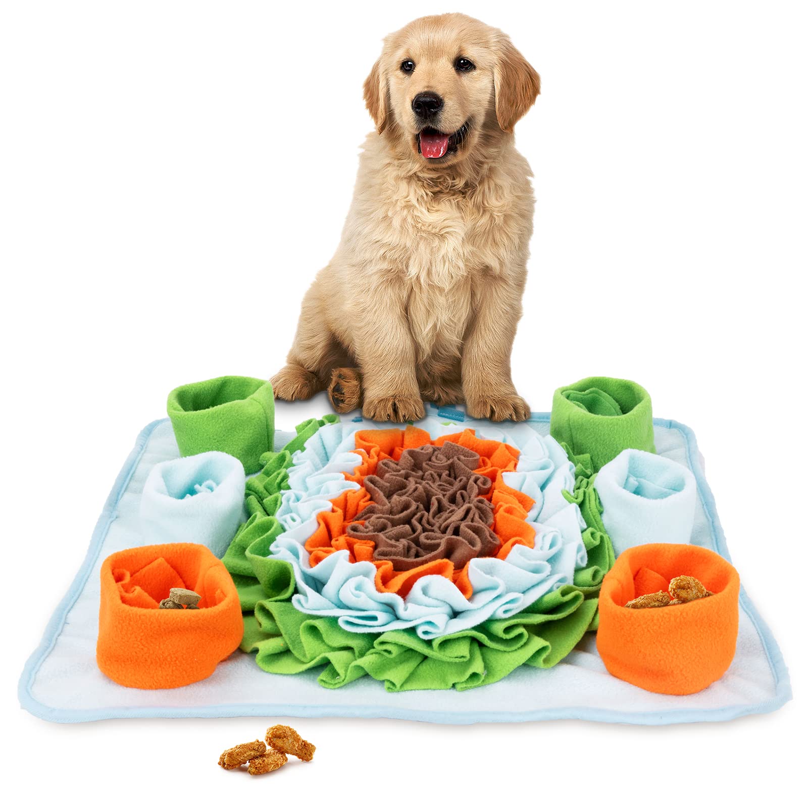 TWOPER Snuffle Mat for Dog Puzzle Toys Interactive Pet Food Mat Cat Feeding with Fixing Handle Brain Stimulating Hand and Machin
