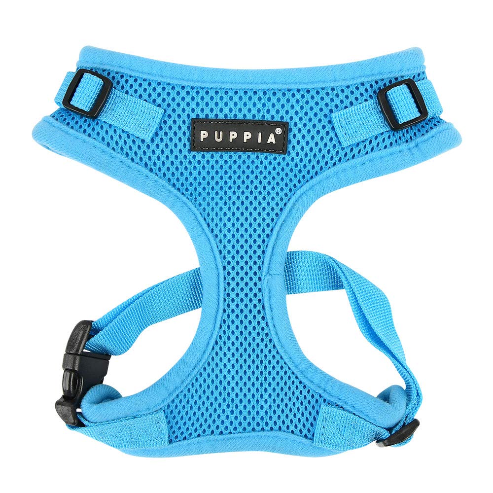 Authentic Puppia Ritefit Harness With Adjustable Neck, Sky Blue, Small