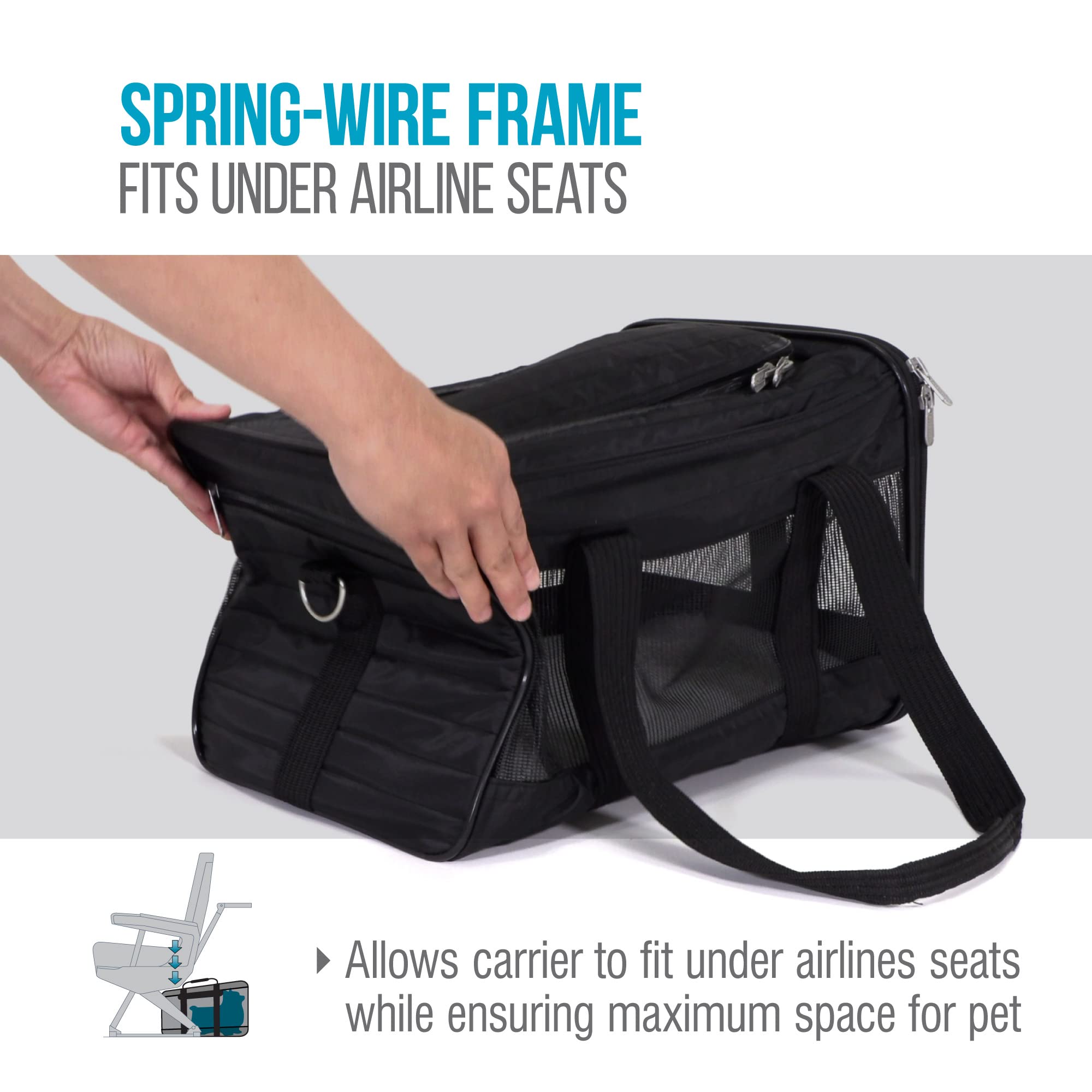 Sherpa Original Deluxe Pet Carrier, Large, Black