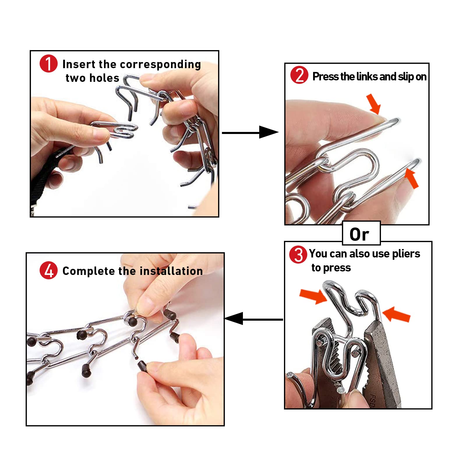 6 Pack Extra Links Prong Collar For Dog- Replacement 4.0Mm Stainless Steel Pinch Collar For Dogs Links Extra Training Collar Lin