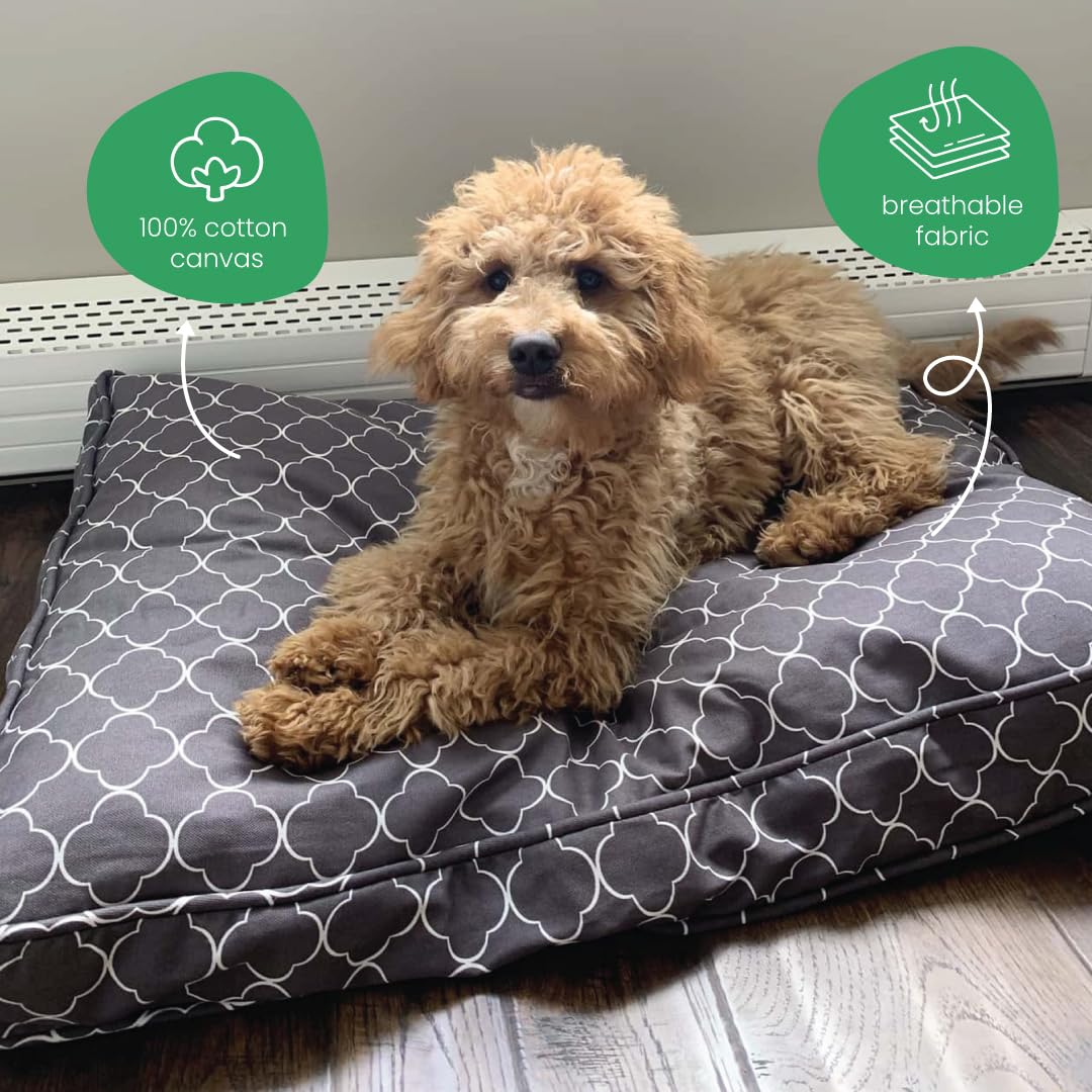 Molly Mutt Small Dog Bed Cover - Clark Gable Print - Measures 22   X27   X5 - 100% Cotton - Durable - Breathable - Sustainable -
