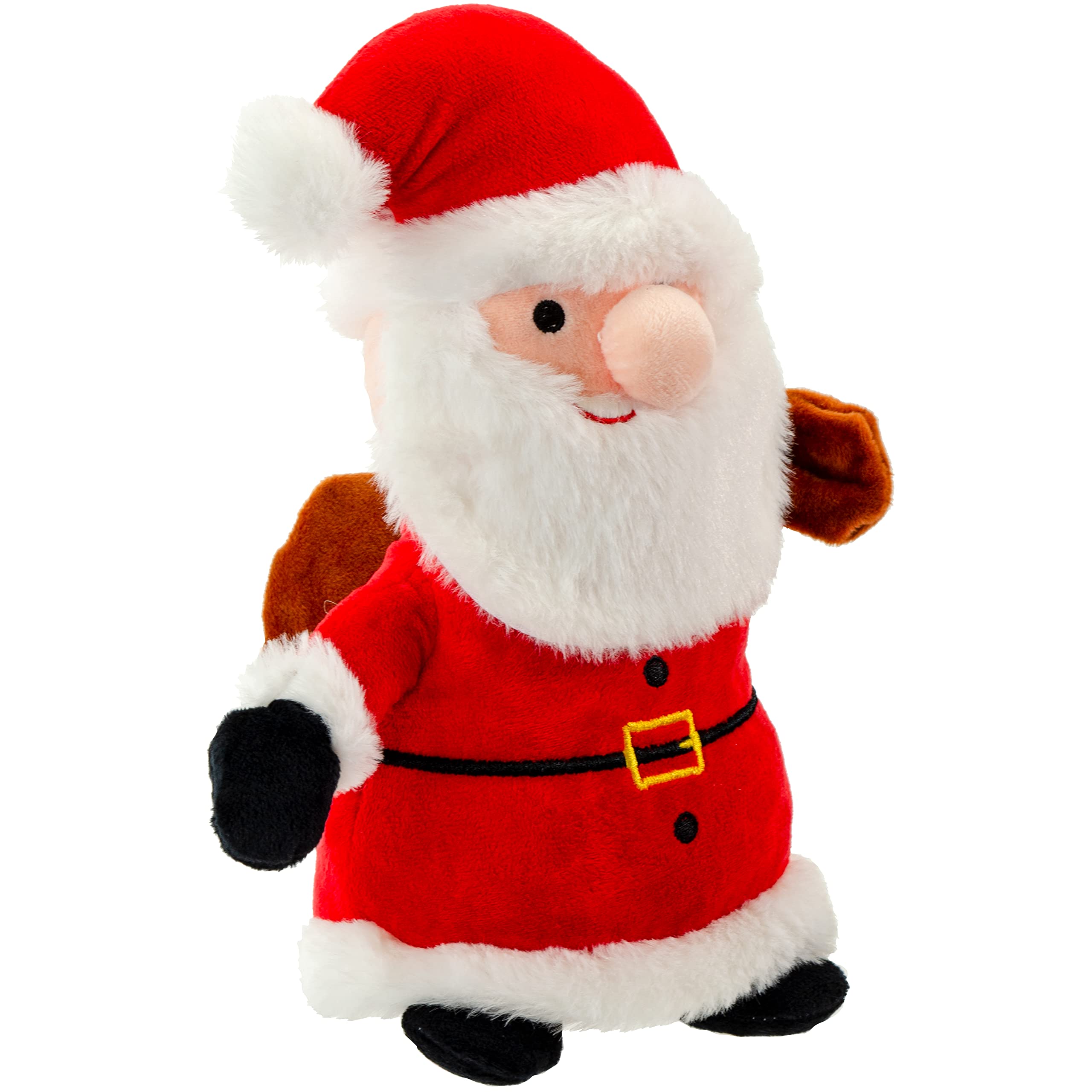 Giftable World Holiday Plush Pet Toy Fun For Christmas Designs With Squeaker Dog Chew Toy (8'' Holiday Bear)