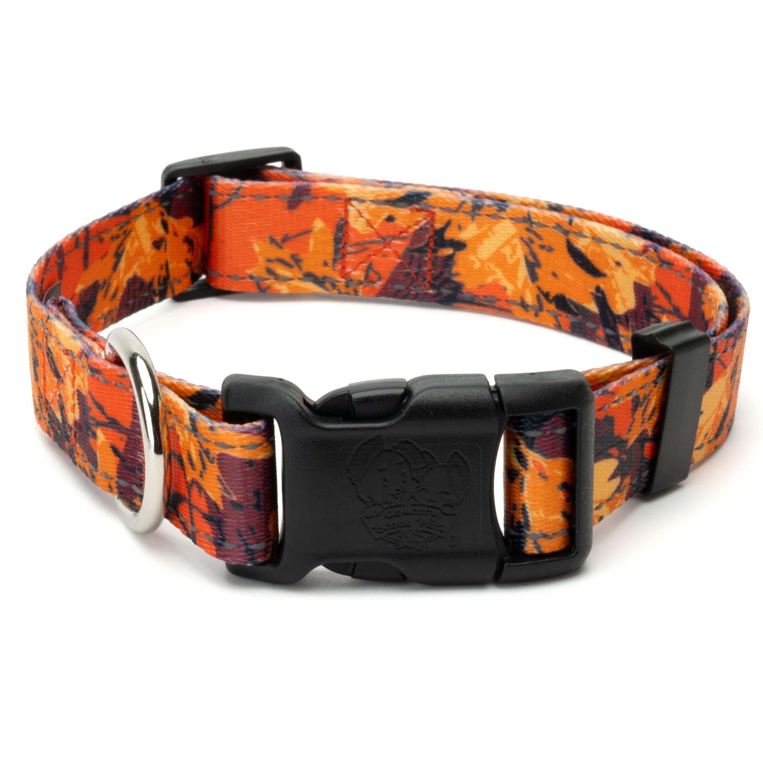 Country Brook Petz - Deluxe Orange Sunset Camo Reflective Dog Collar - Critter Corner Collection Featuring Night Safe Designs (5