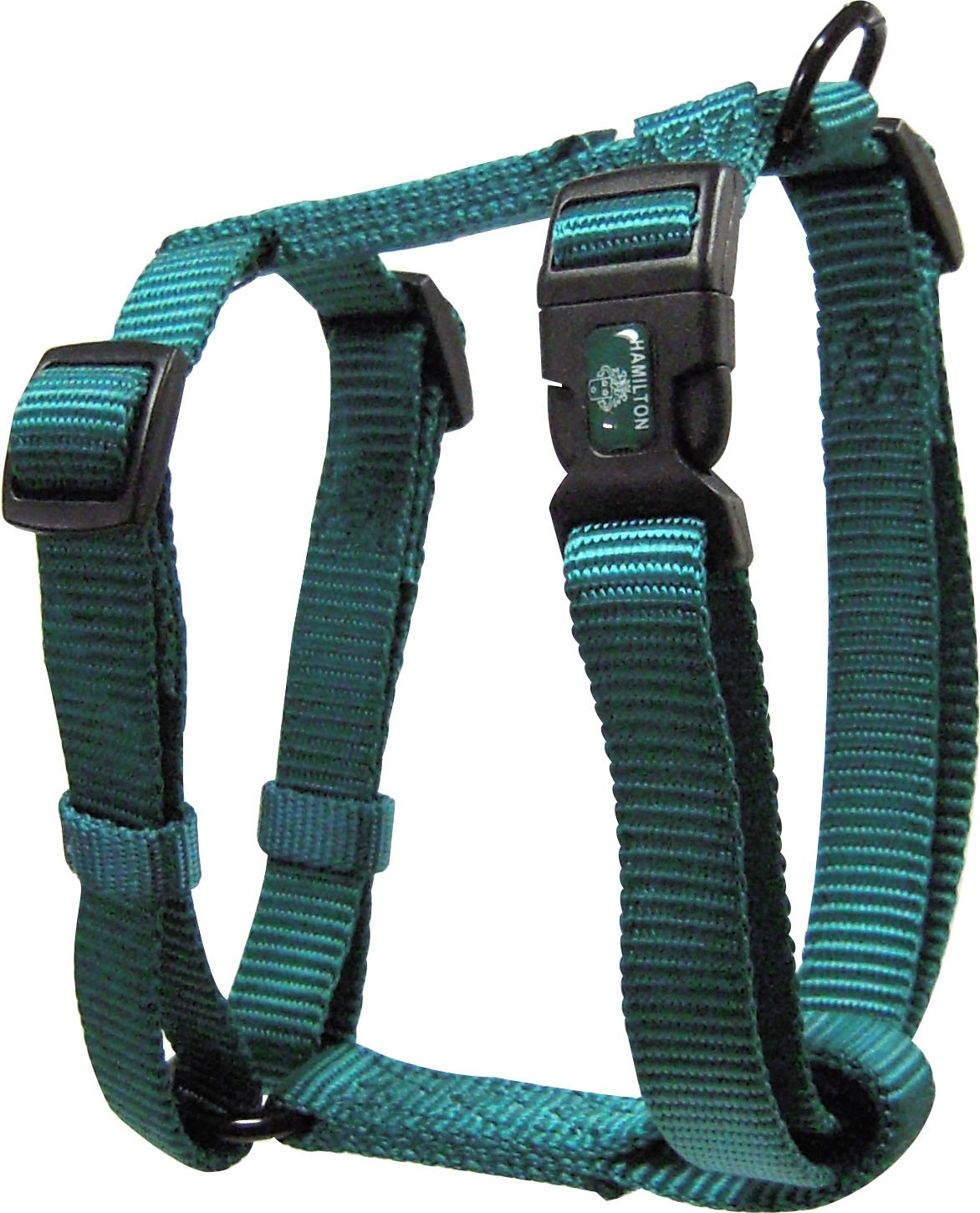 Hamilton Adjustable Comfort Nylon Dog Harness, Teal, 5/8'' x 12-20''
