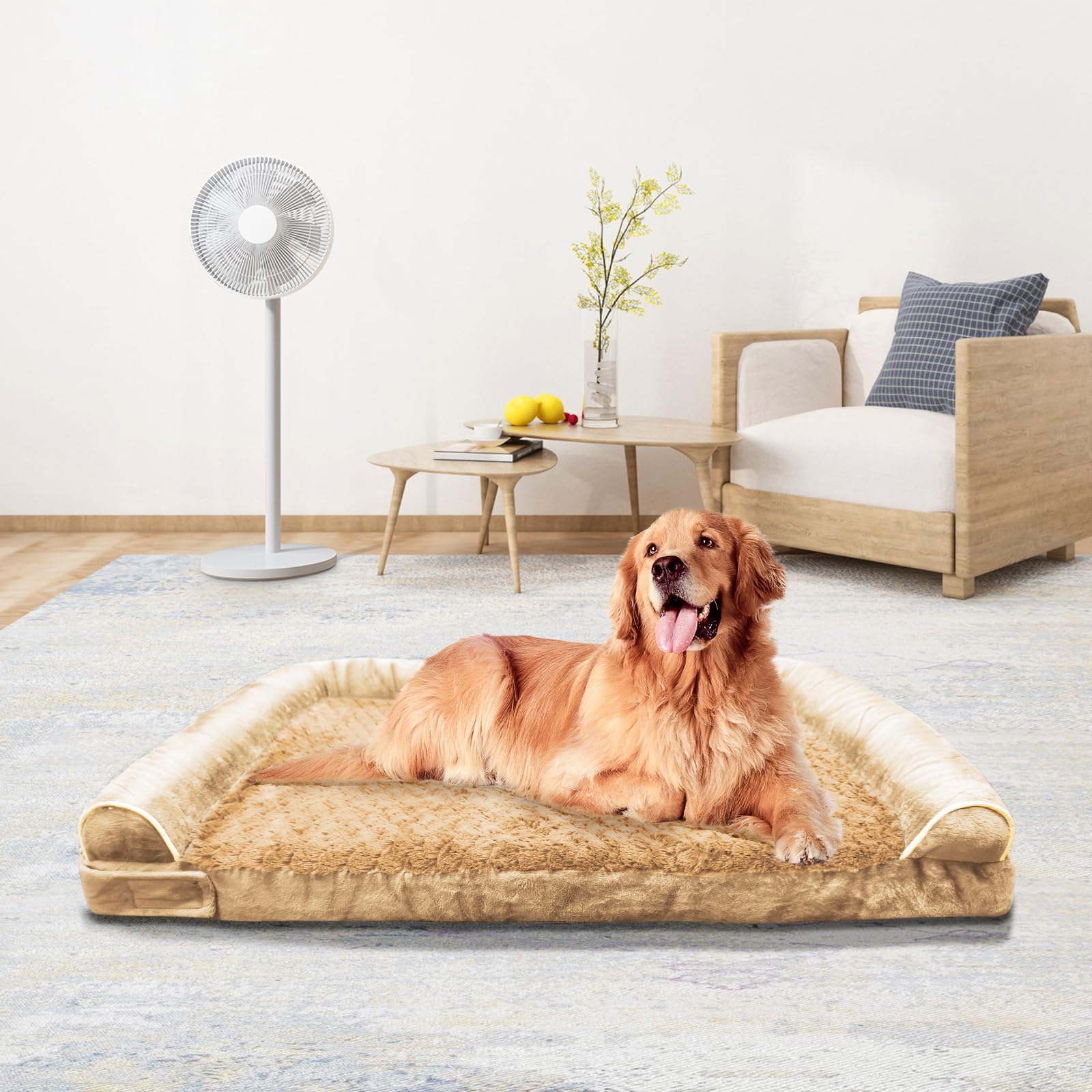 Modcart Orthopedic Dog Bed For Large Dog,Memory Foam Xl Extra Large Cat Bed With Stickable Design Waterproof Pet Couch Bed With 
