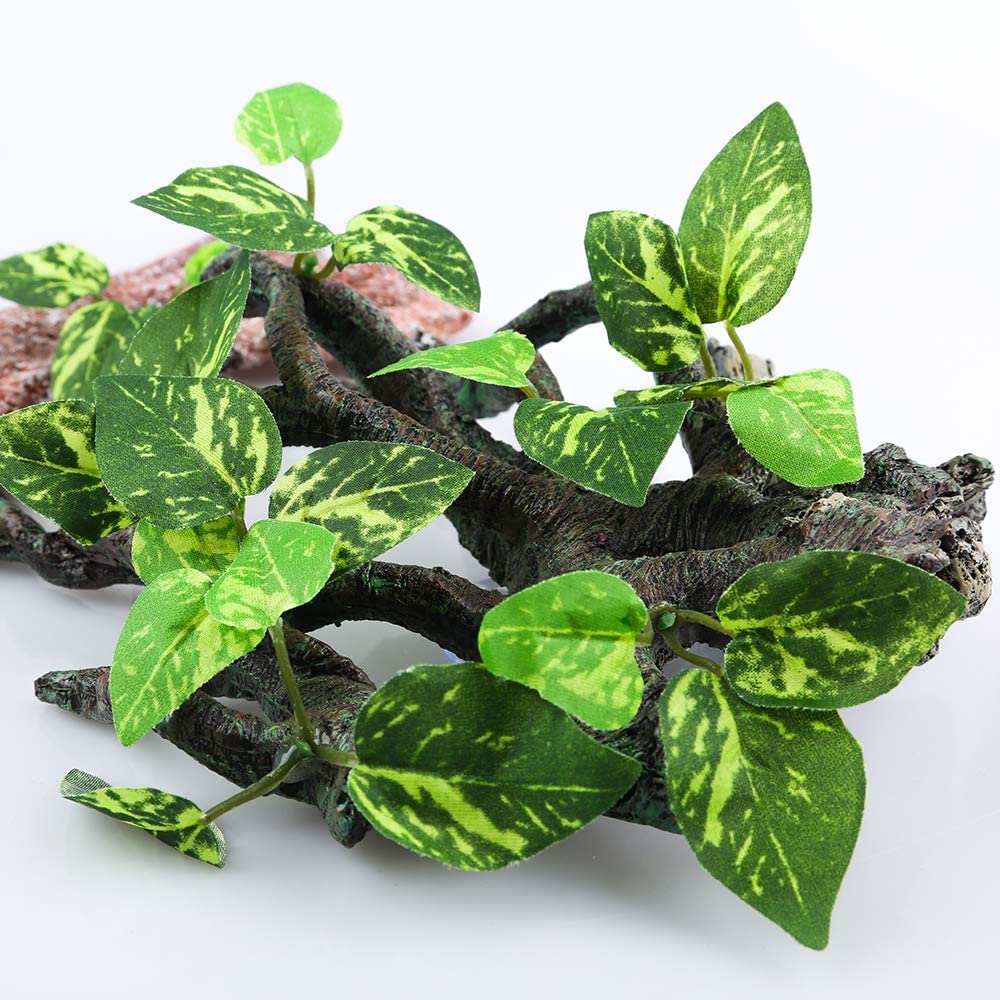 Aqua Kt Reptile Terrarium Climb Corner Tree Branch Rock Background Decoration With Suction Cup For Amphibian Lizard Snake Gecko