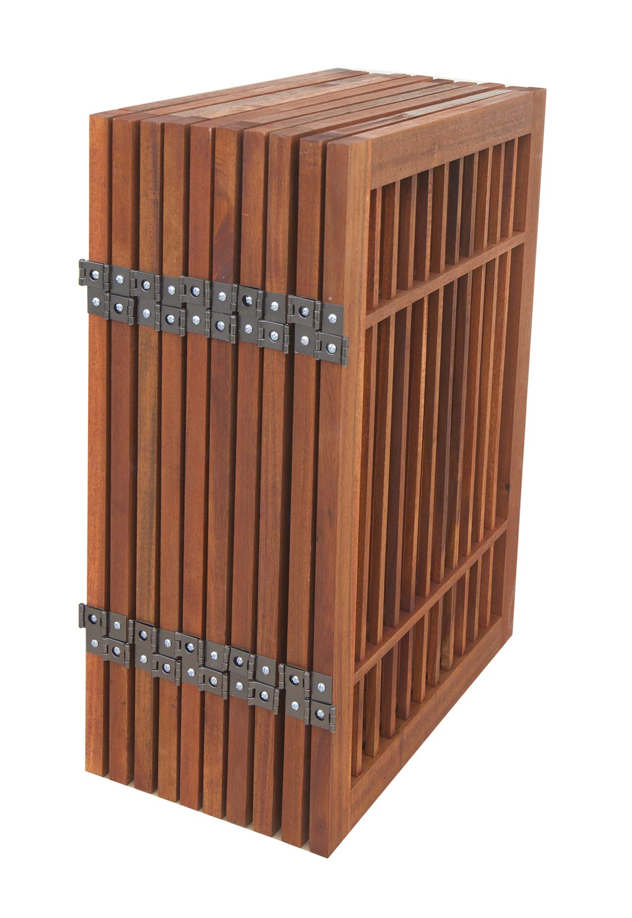 Urnporium Pet Dog Gate Strong and Durable Freestanding Folding Acacia Hardwood Portable Wooden Fence Indoors or Outdoors Foldabl