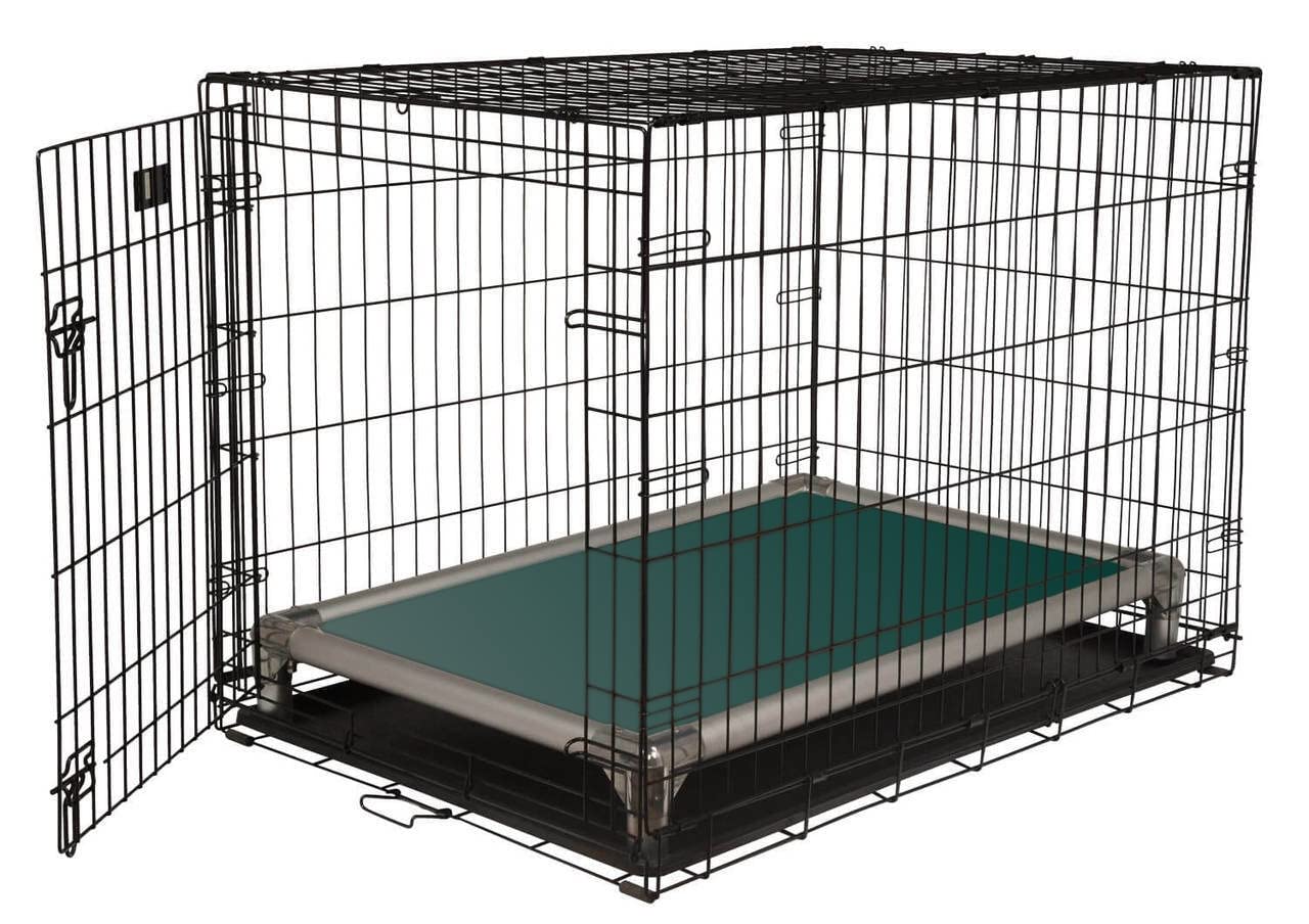 Kuranda Chewproof Crate Bed - Silver Aluminum - 50'' x 36'' - Vinyl - Forest